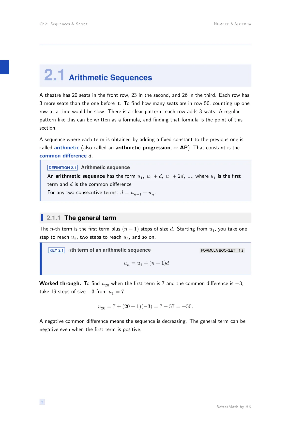 Chapter 2, Sequences & Series, page 2