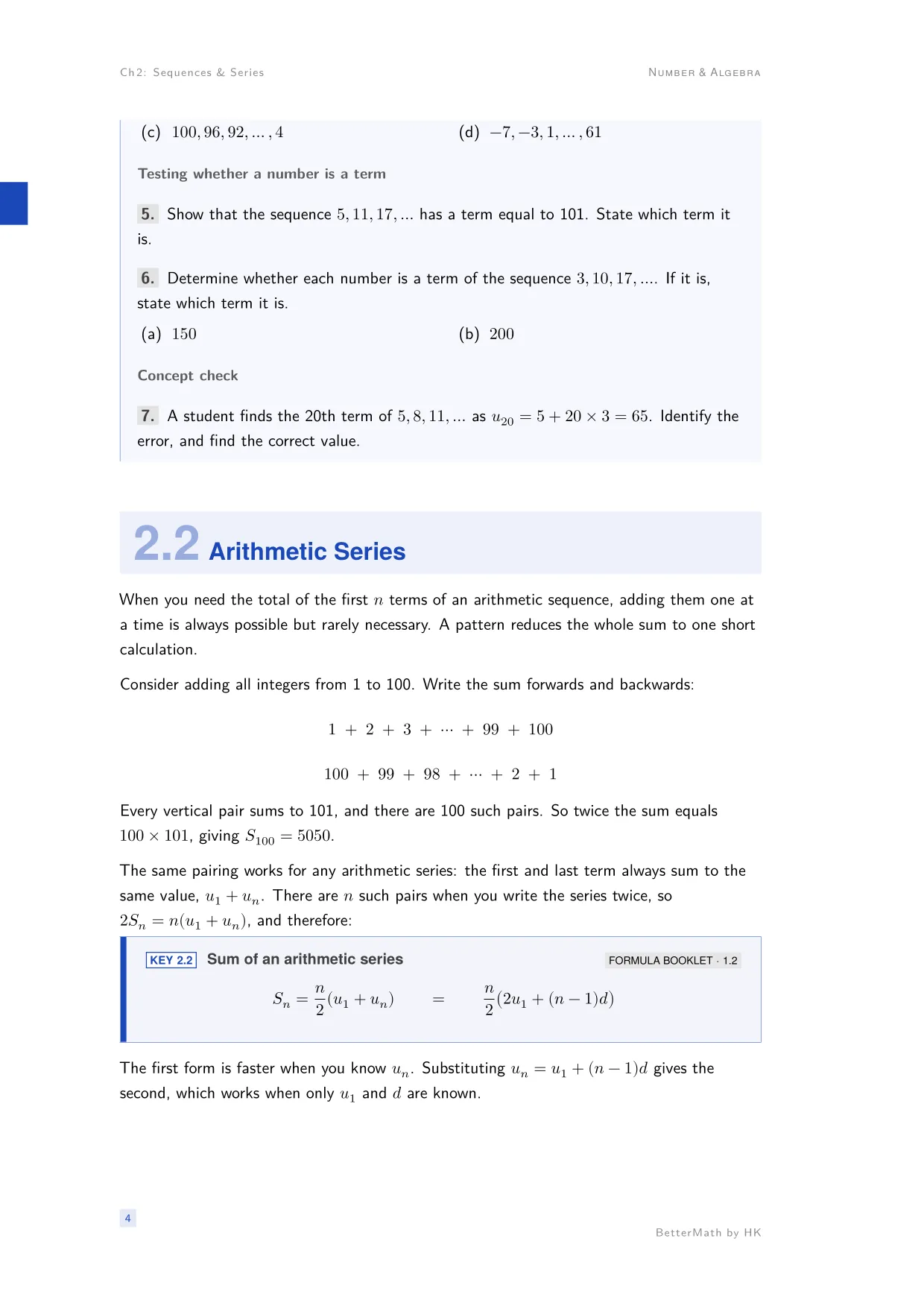 Chapter 2, Sequences & Series, page 4
