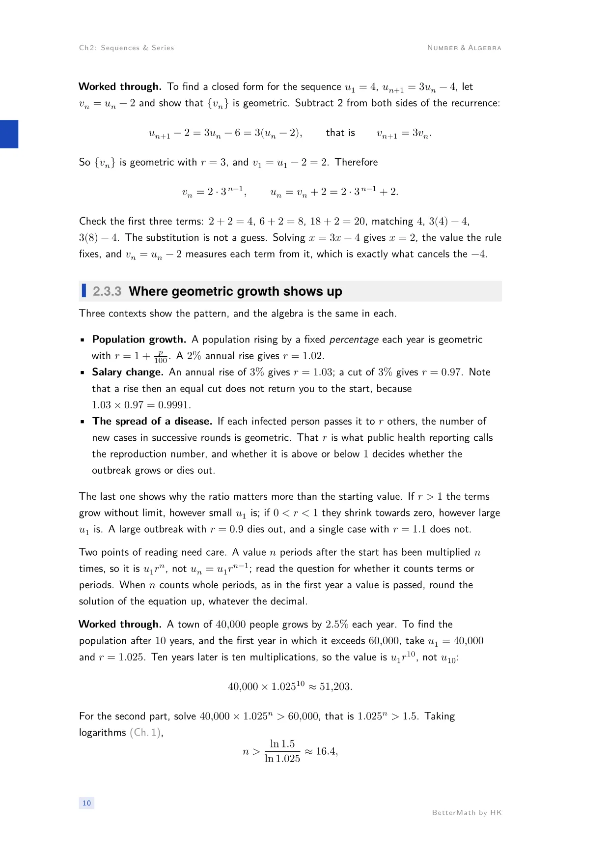 Chapter 2, Sequences & Series, page 10