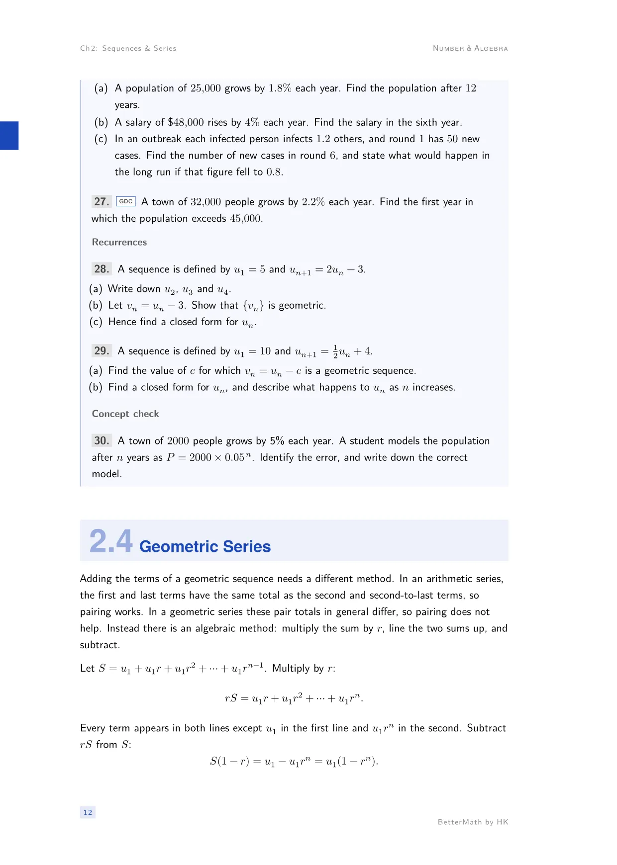 Chapter 2, Sequences & Series, page 12