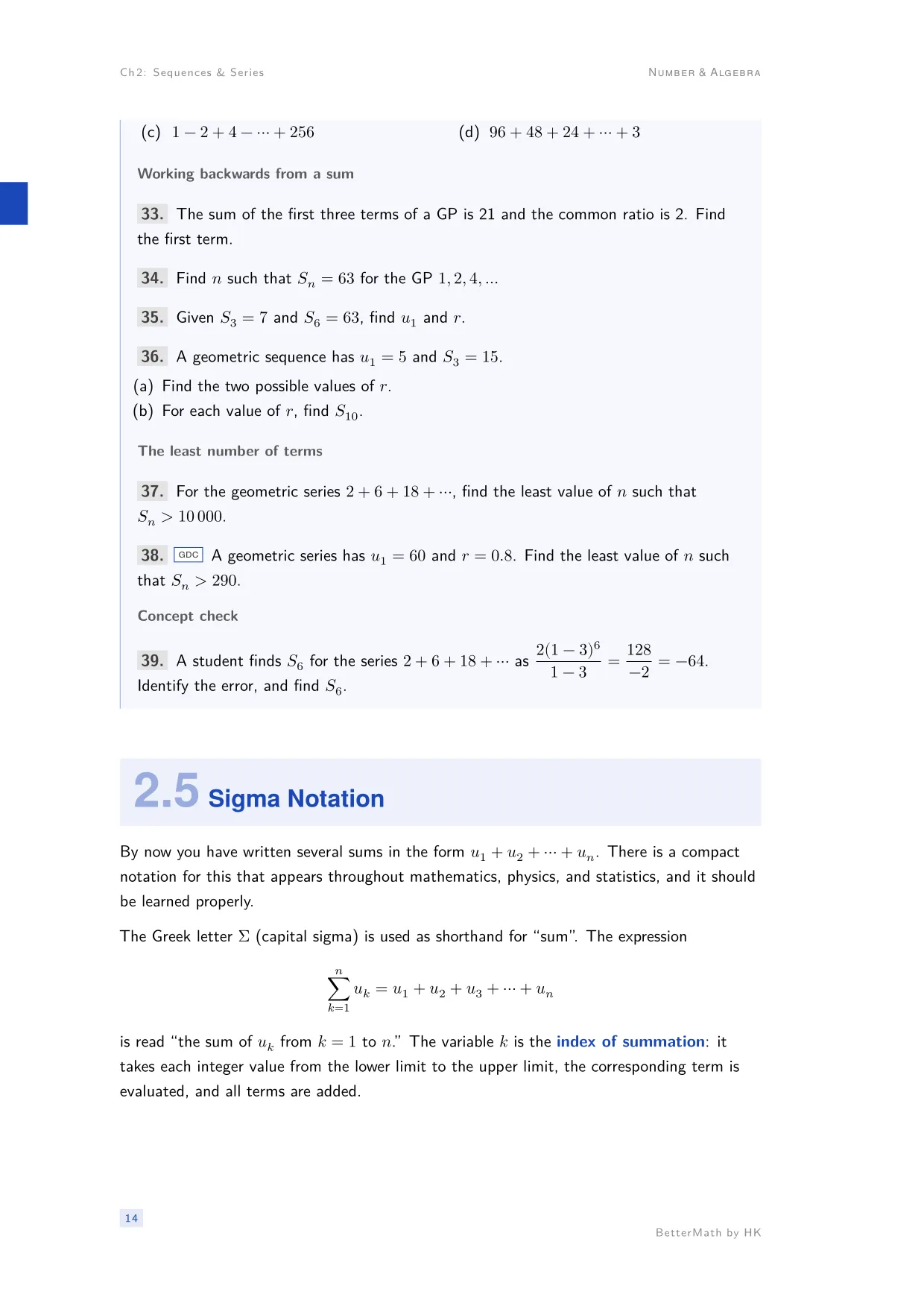 Chapter 2, Sequences & Series, page 14