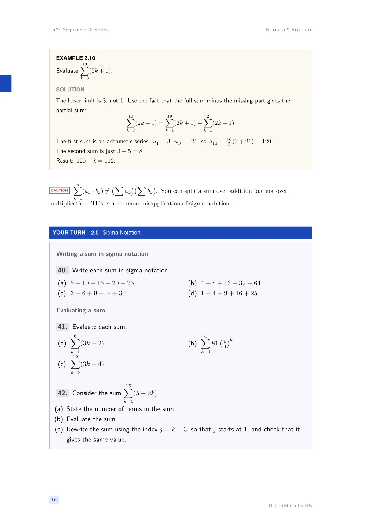 Chapter 2, Sequences & Series, page 16