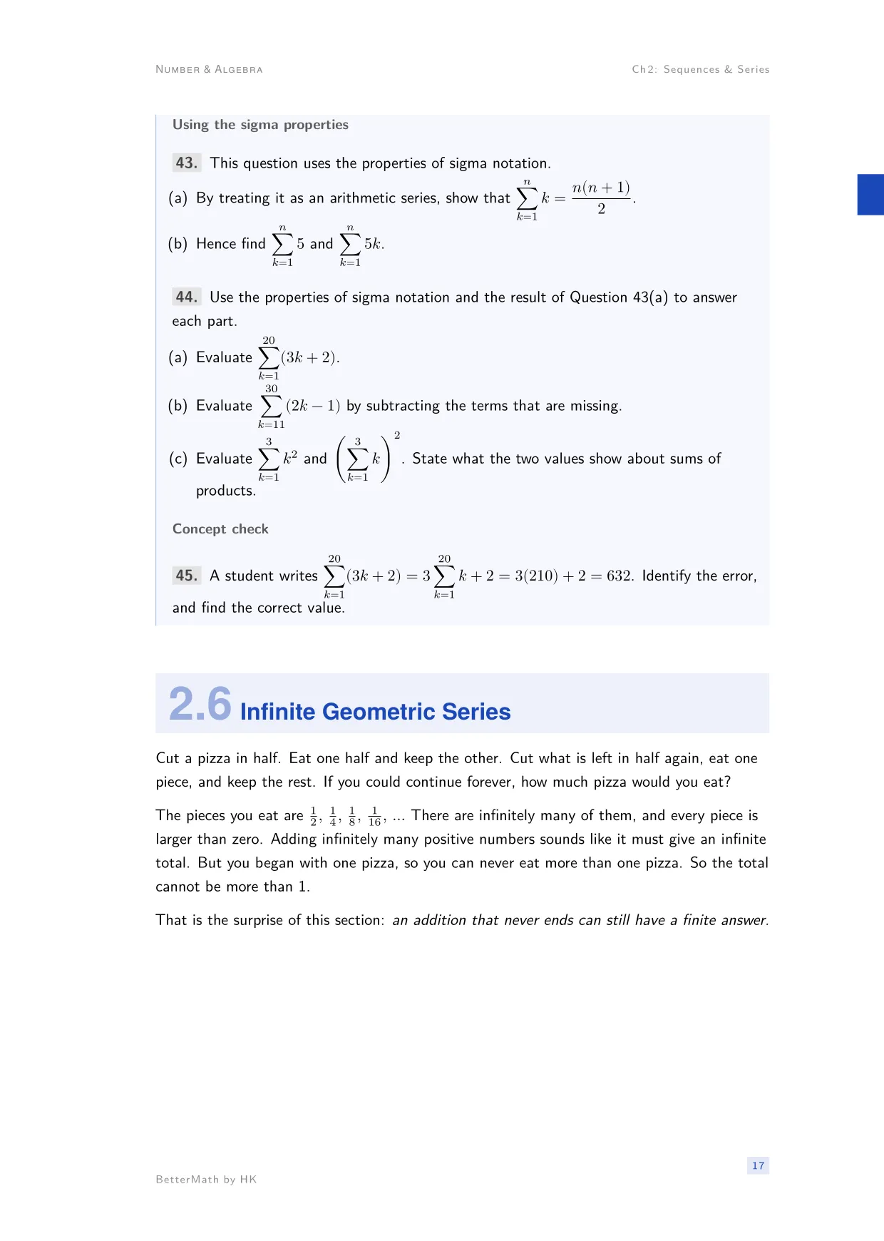 Chapter 2, Sequences & Series, page 17