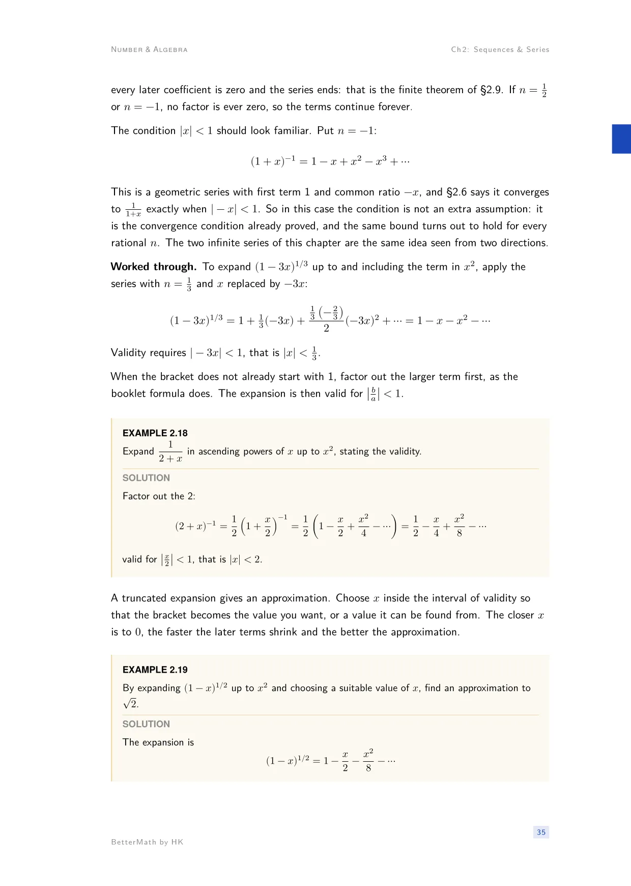 Chapter 2, Sequences & Series, page 35