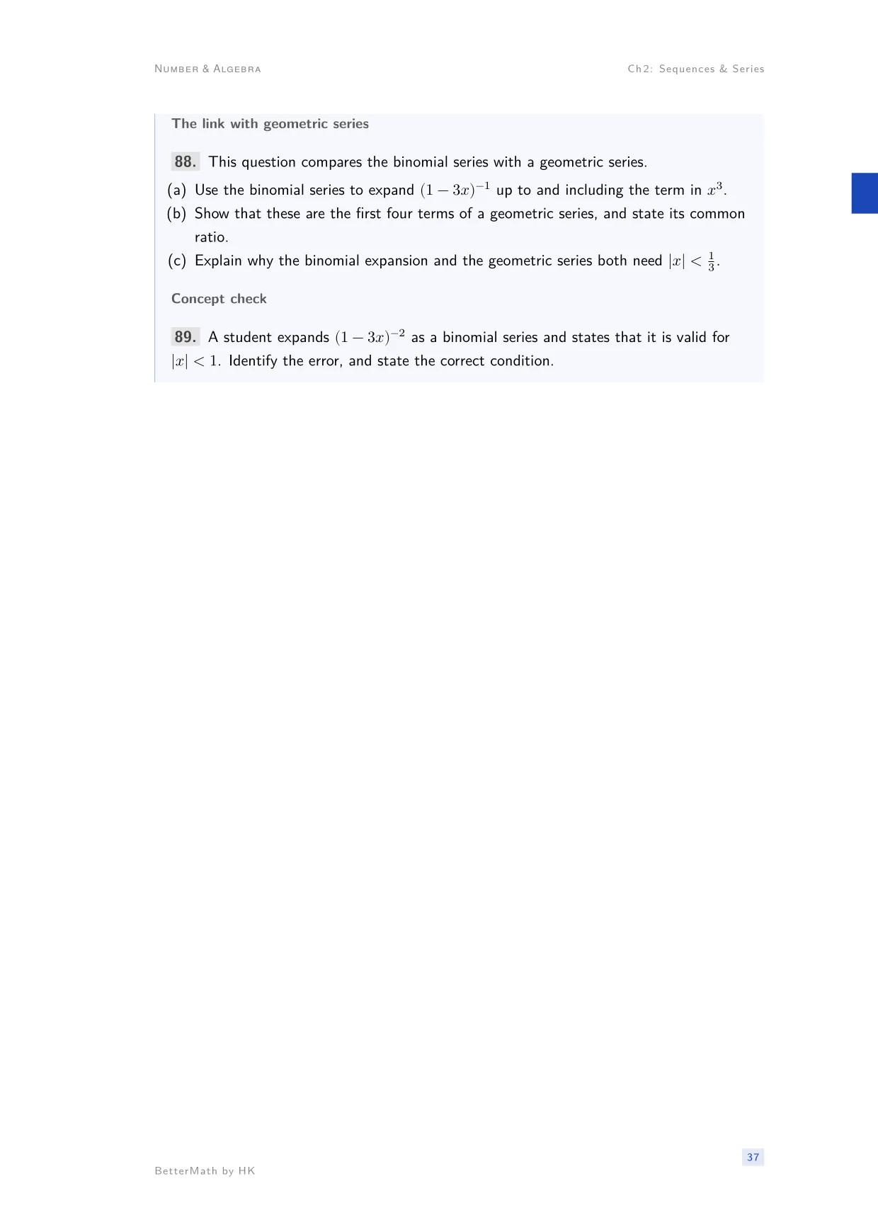 Chapter 2, Sequences & Series, page 37