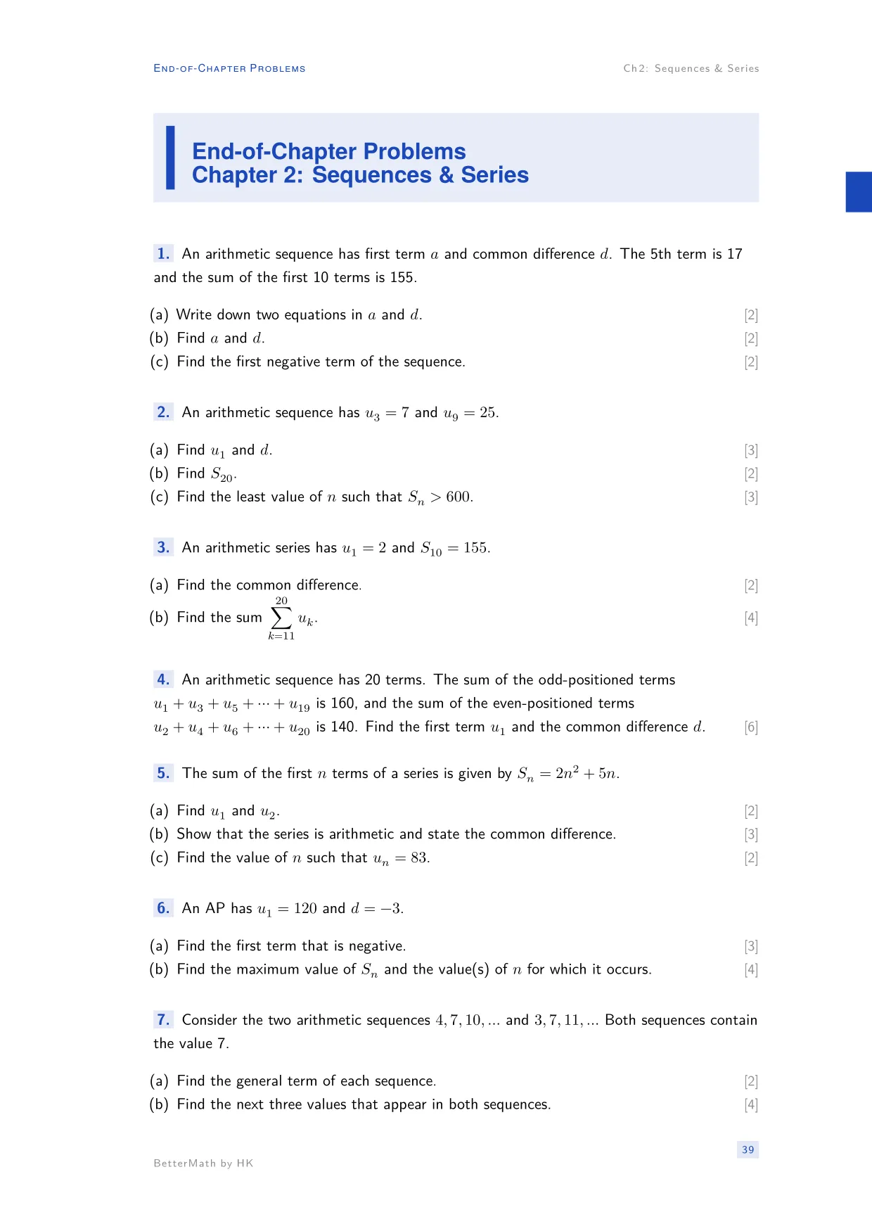 Chapter 2, Sequences & Series, page 39