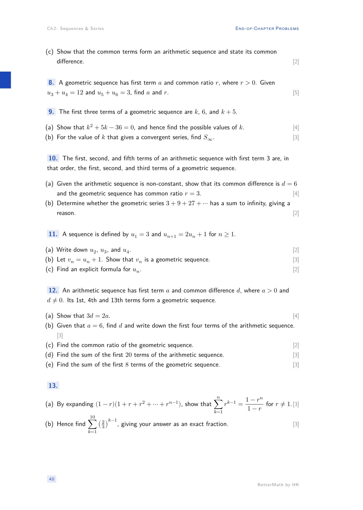 Chapter 2, Sequences & Series, page 40