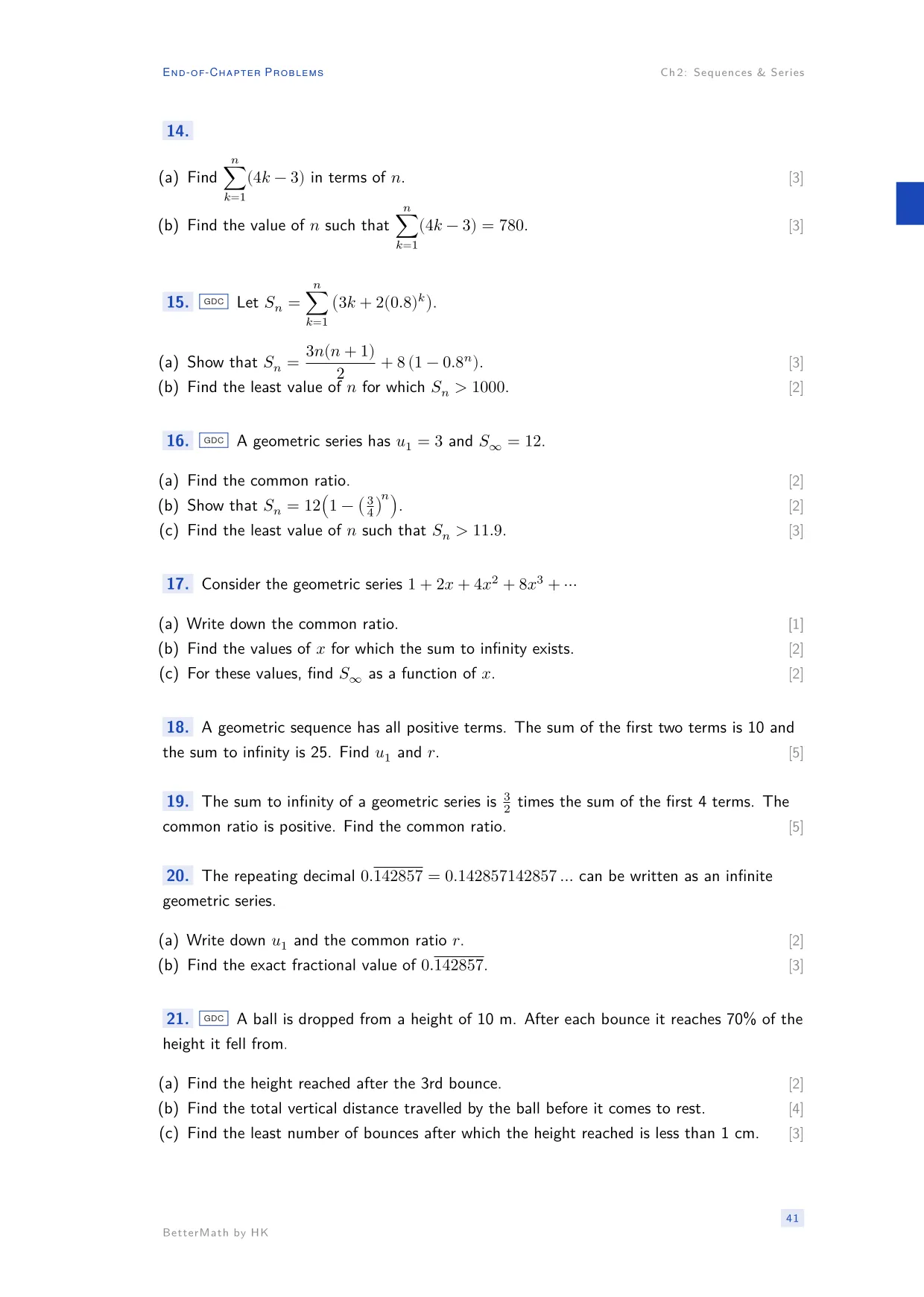 Chapter 2, Sequences & Series, page 41
