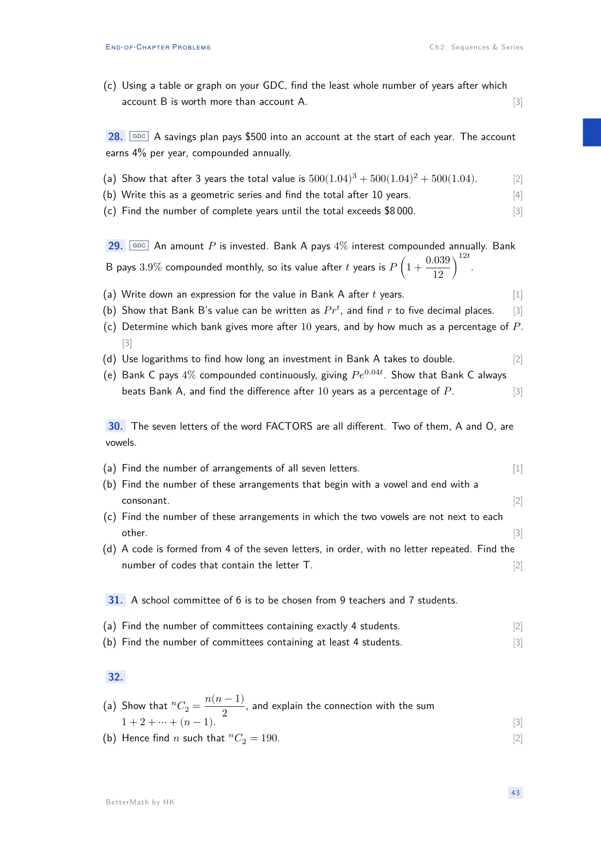 Chapter 2, Sequences & Series, page 43