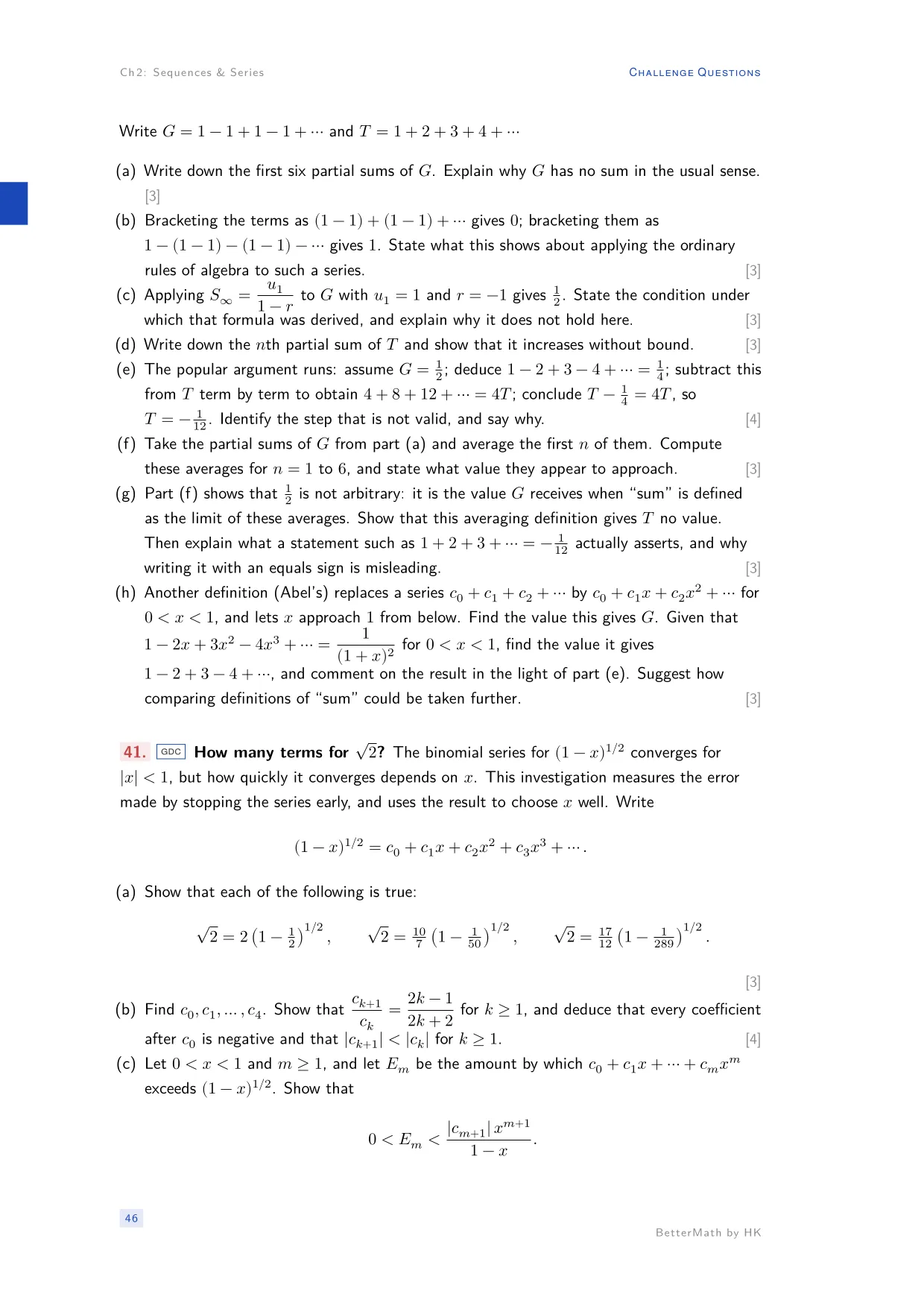 Chapter 2, Sequences & Series, page 46