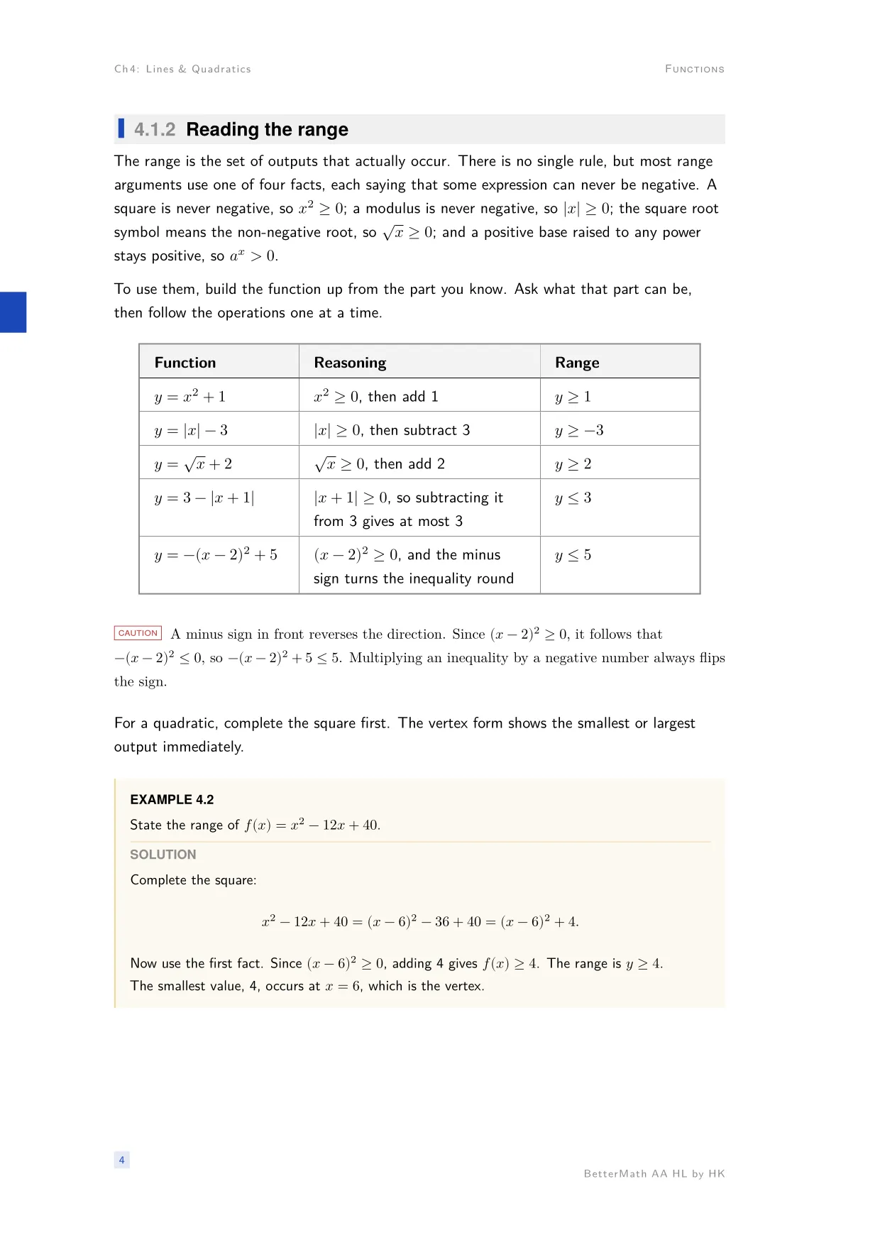 Chapter 4, Lines & Quadratics, page 4