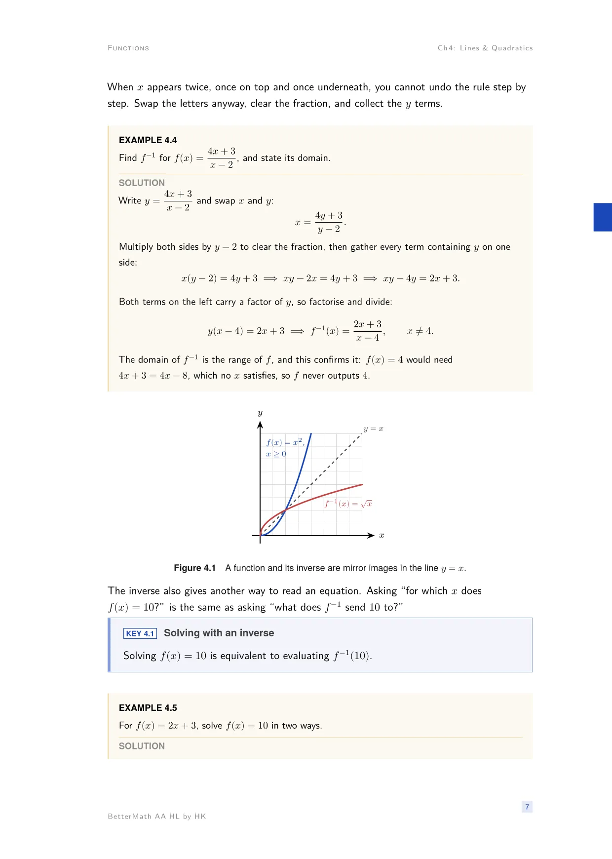 Chapter 4, Lines & Quadratics, page 7