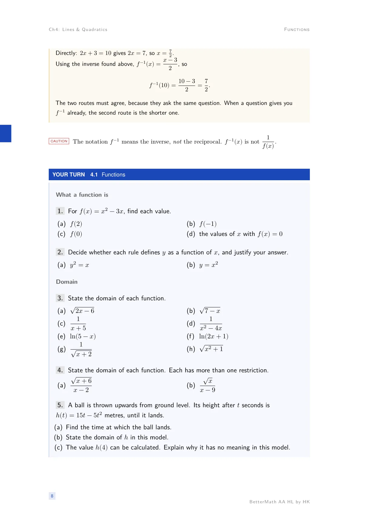 Chapter 4, Lines & Quadratics, page 8