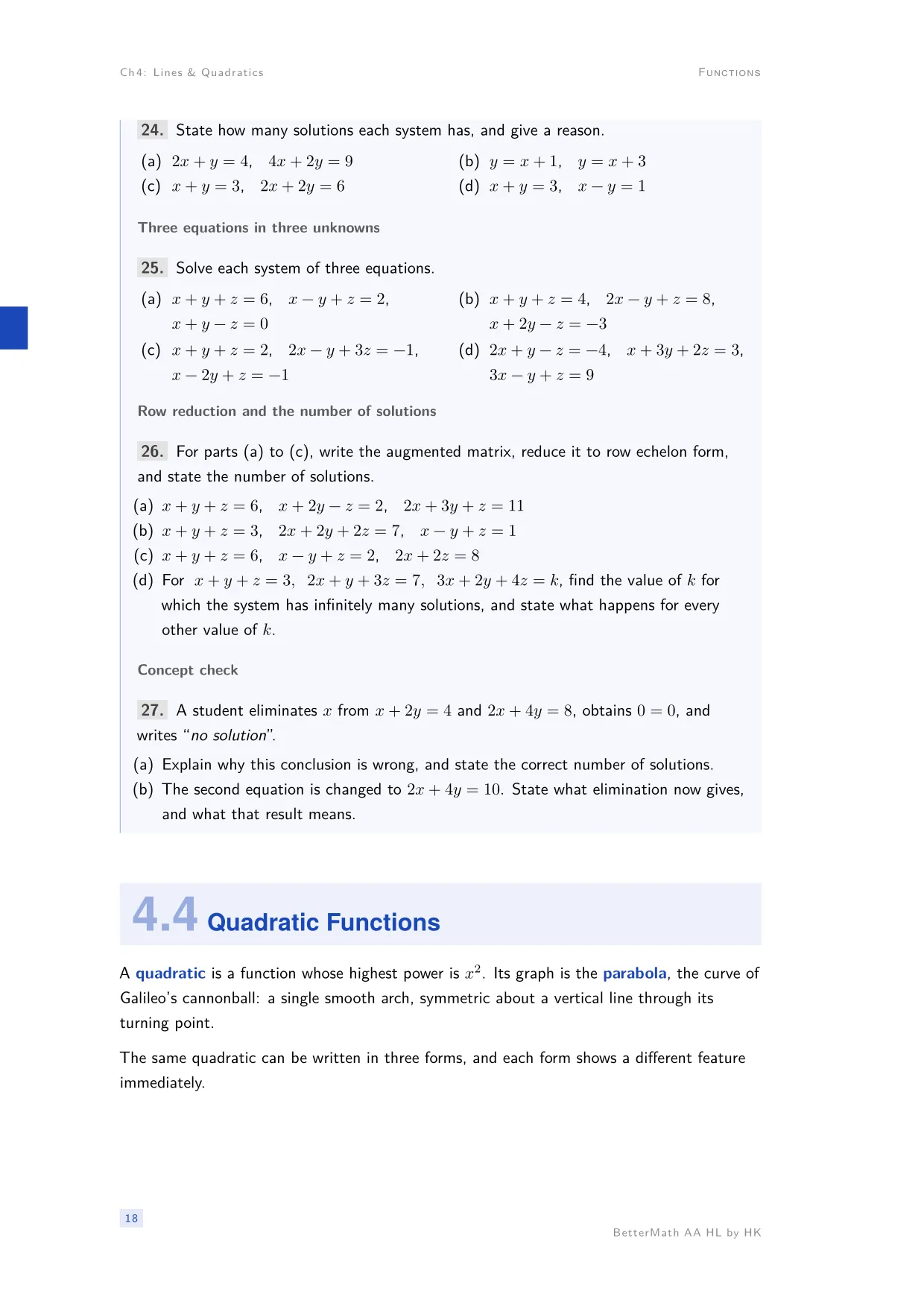 Chapter 4, Lines & Quadratics, page 18