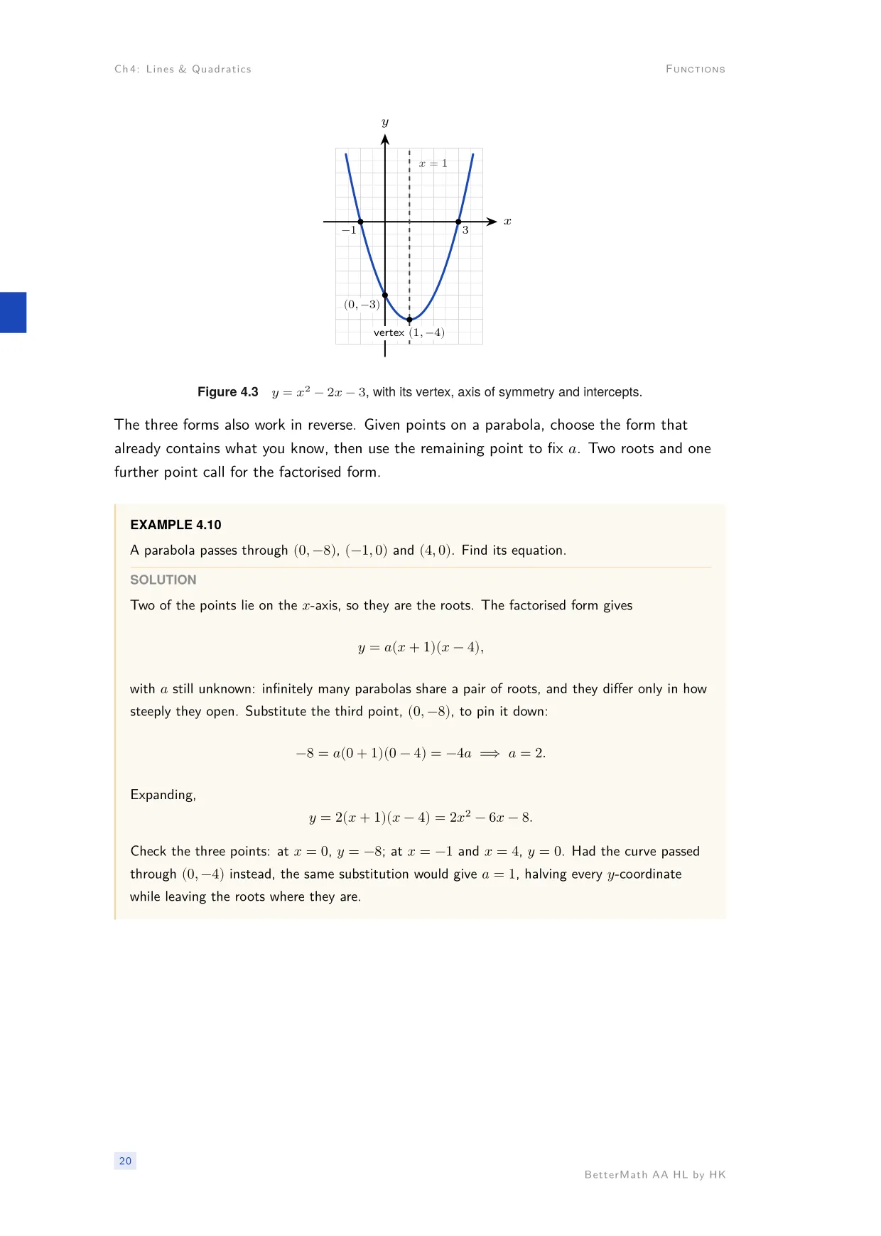 Chapter 4, Lines & Quadratics, page 20