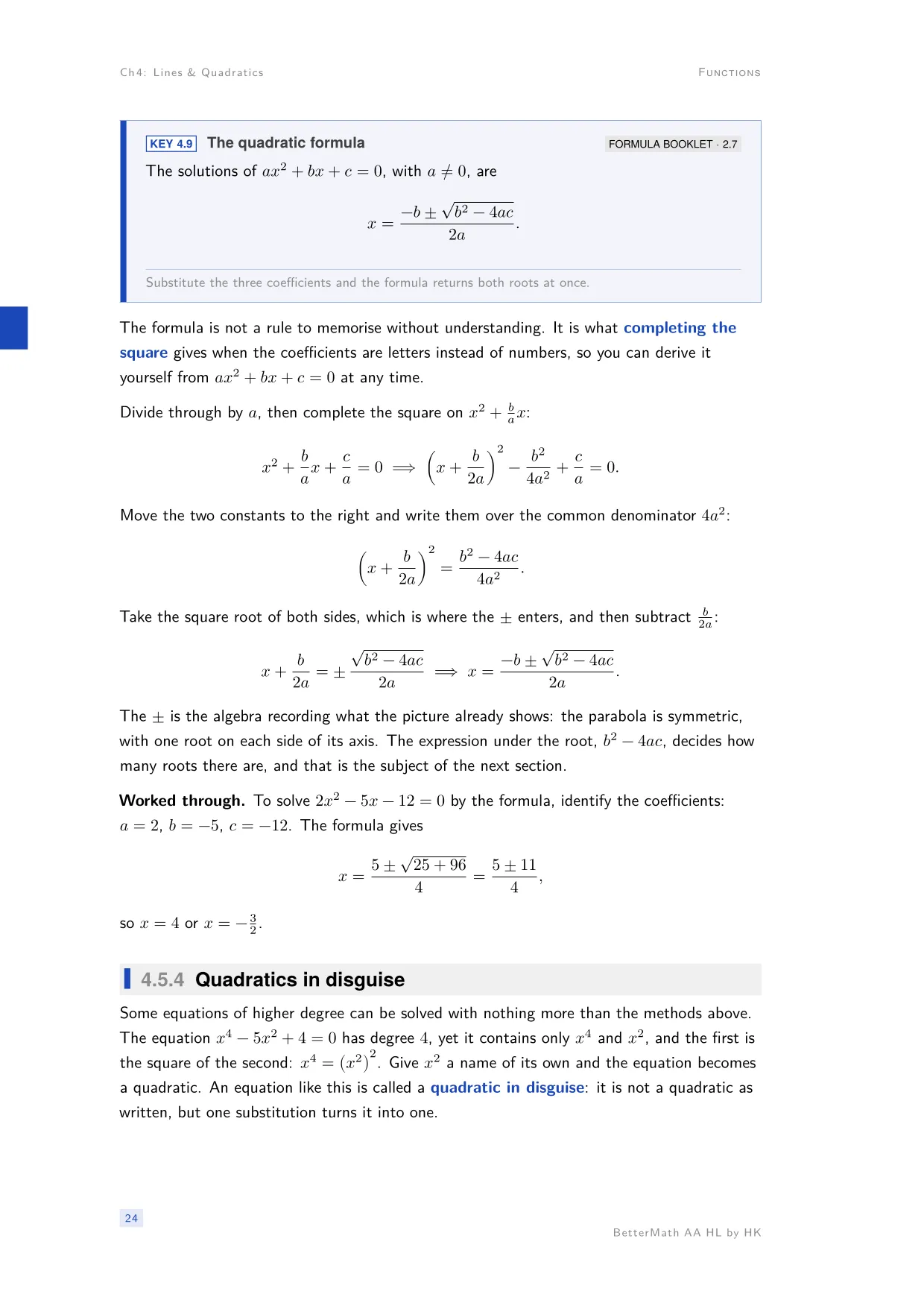 Chapter 4, Lines & Quadratics, page 24