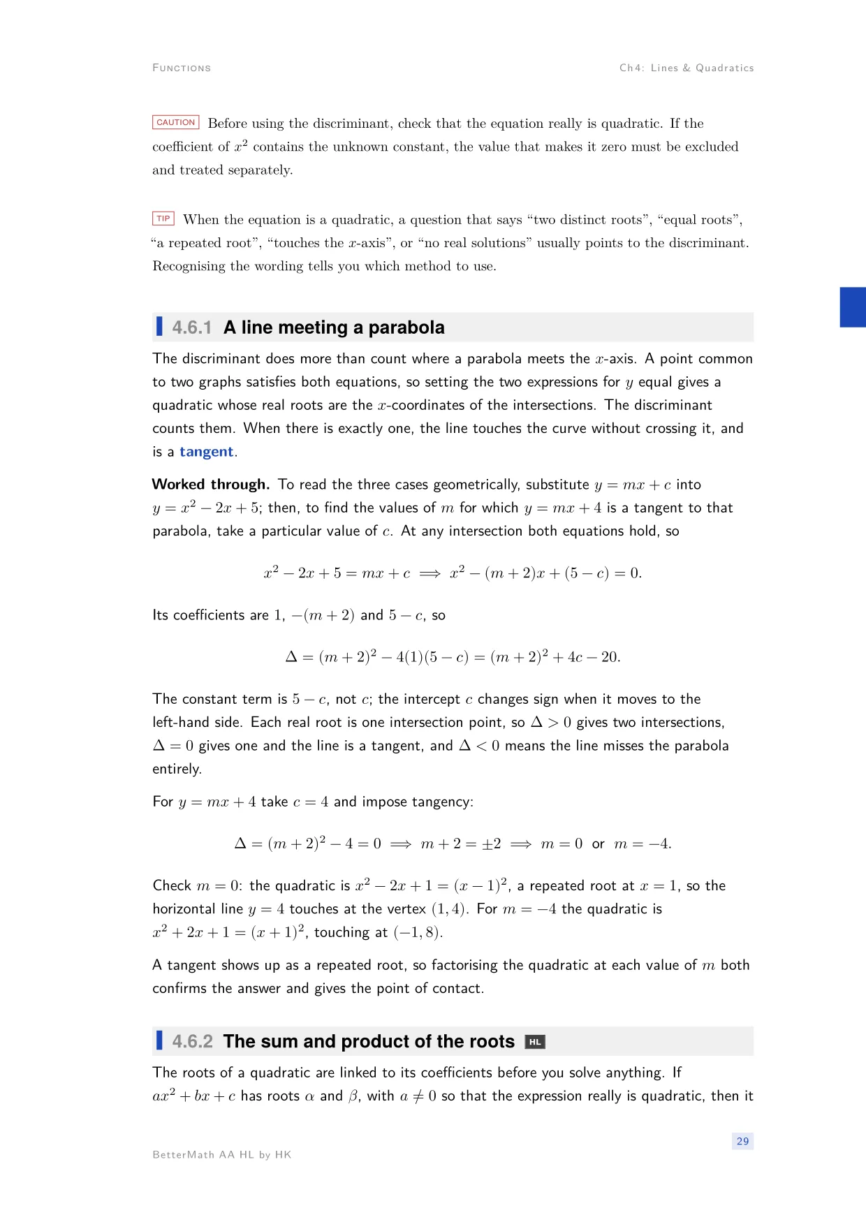 Chapter 4, Lines & Quadratics, page 29