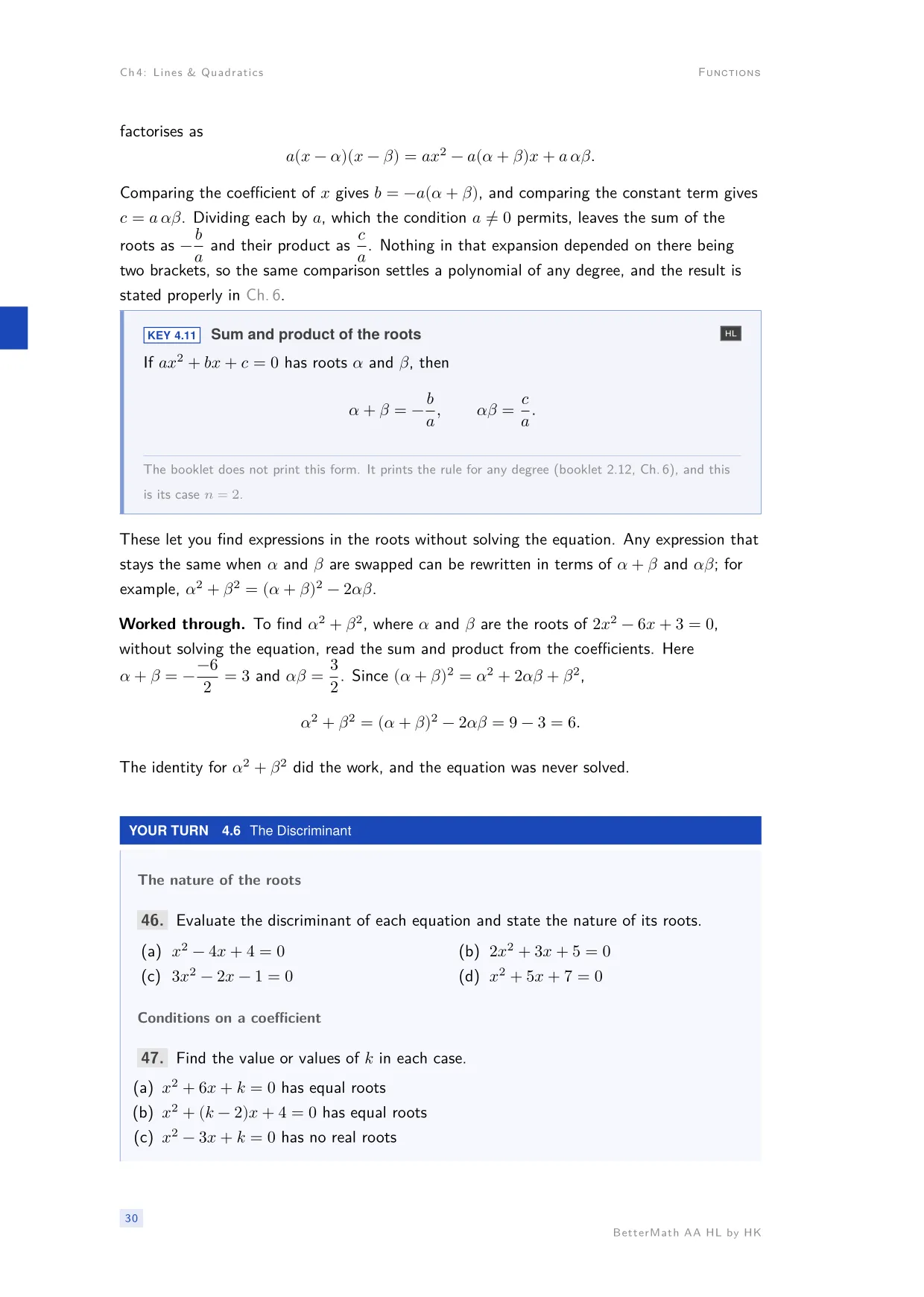 Chapter 4, Lines & Quadratics, page 30