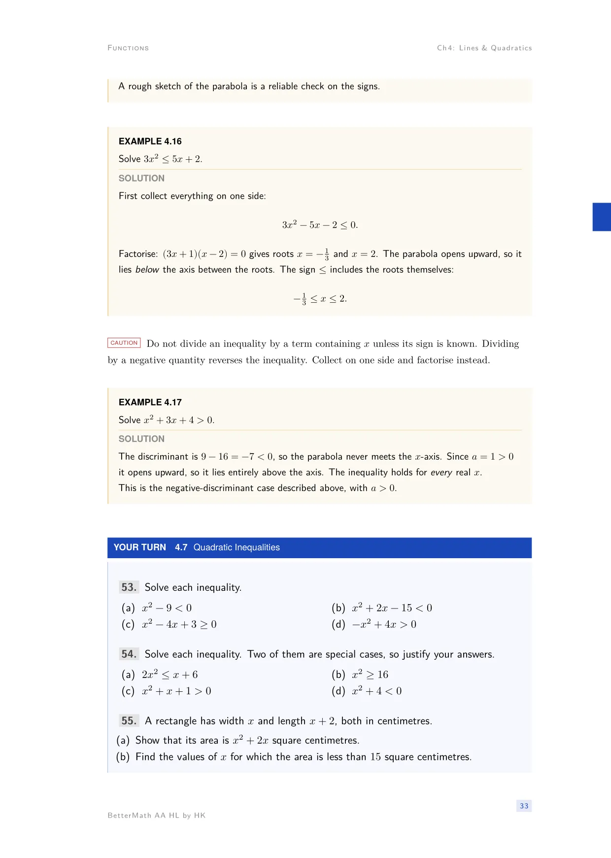 Chapter 4, Lines & Quadratics, page 33