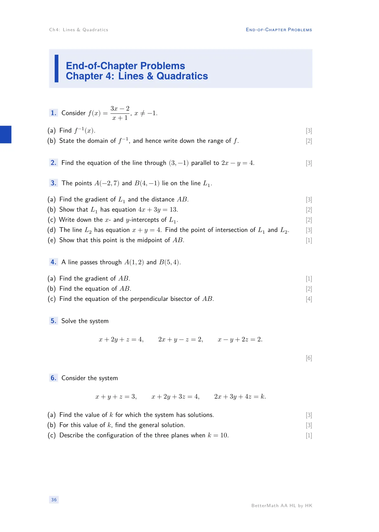 Chapter 4, Lines & Quadratics, page 36