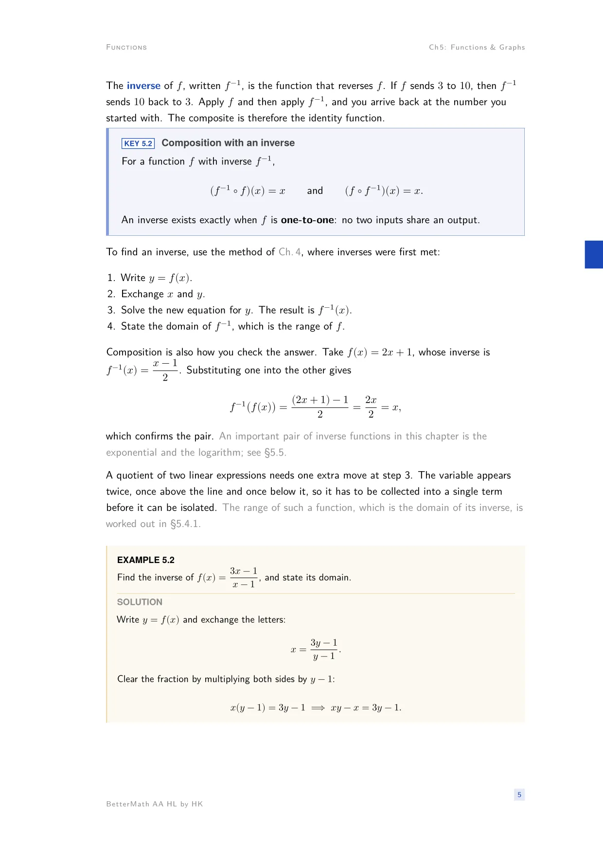 Chapter 5, Functions & Graphs, page 5
