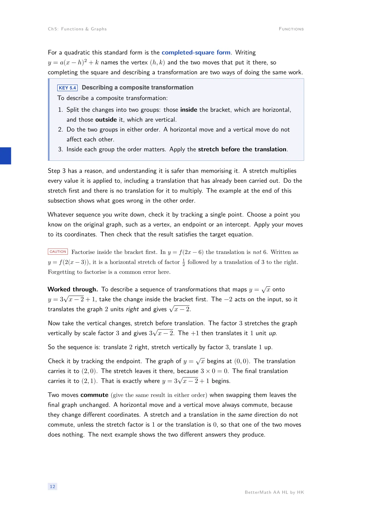 Chapter 5, Functions & Graphs, page 12