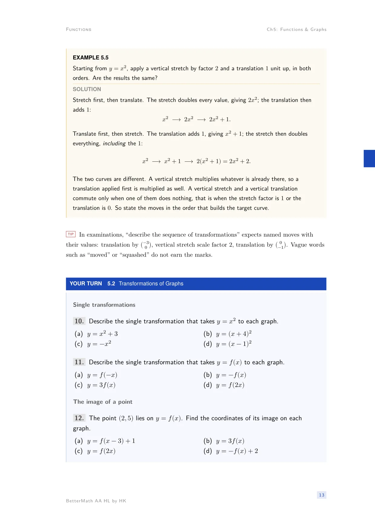 Chapter 5, Functions & Graphs, page 13