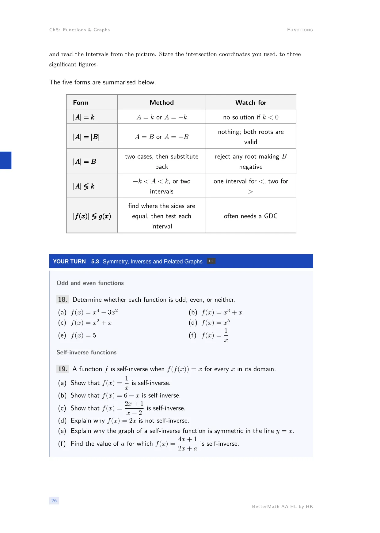 Chapter 5, Functions & Graphs, page 26