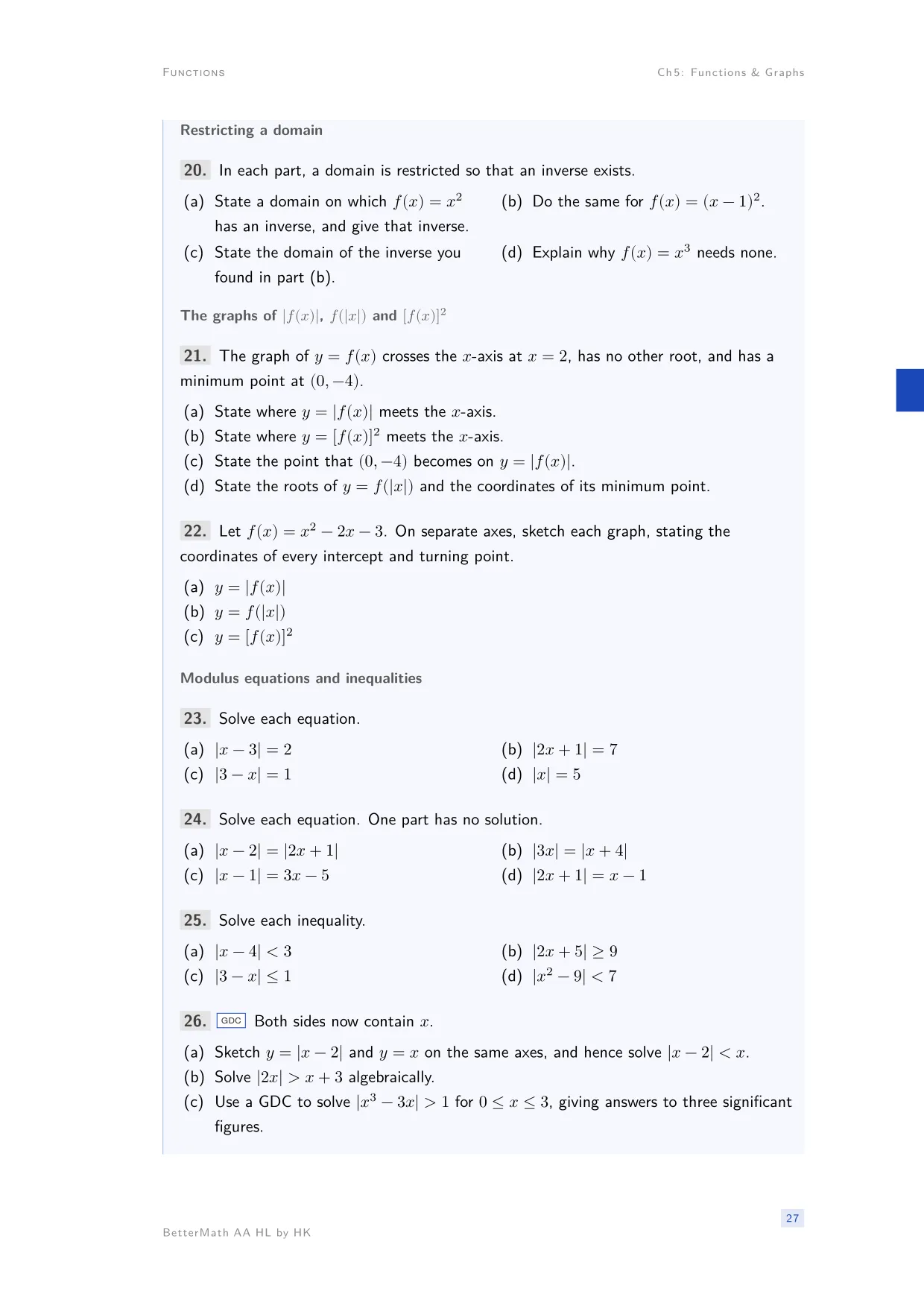 Chapter 5, Functions & Graphs, page 27