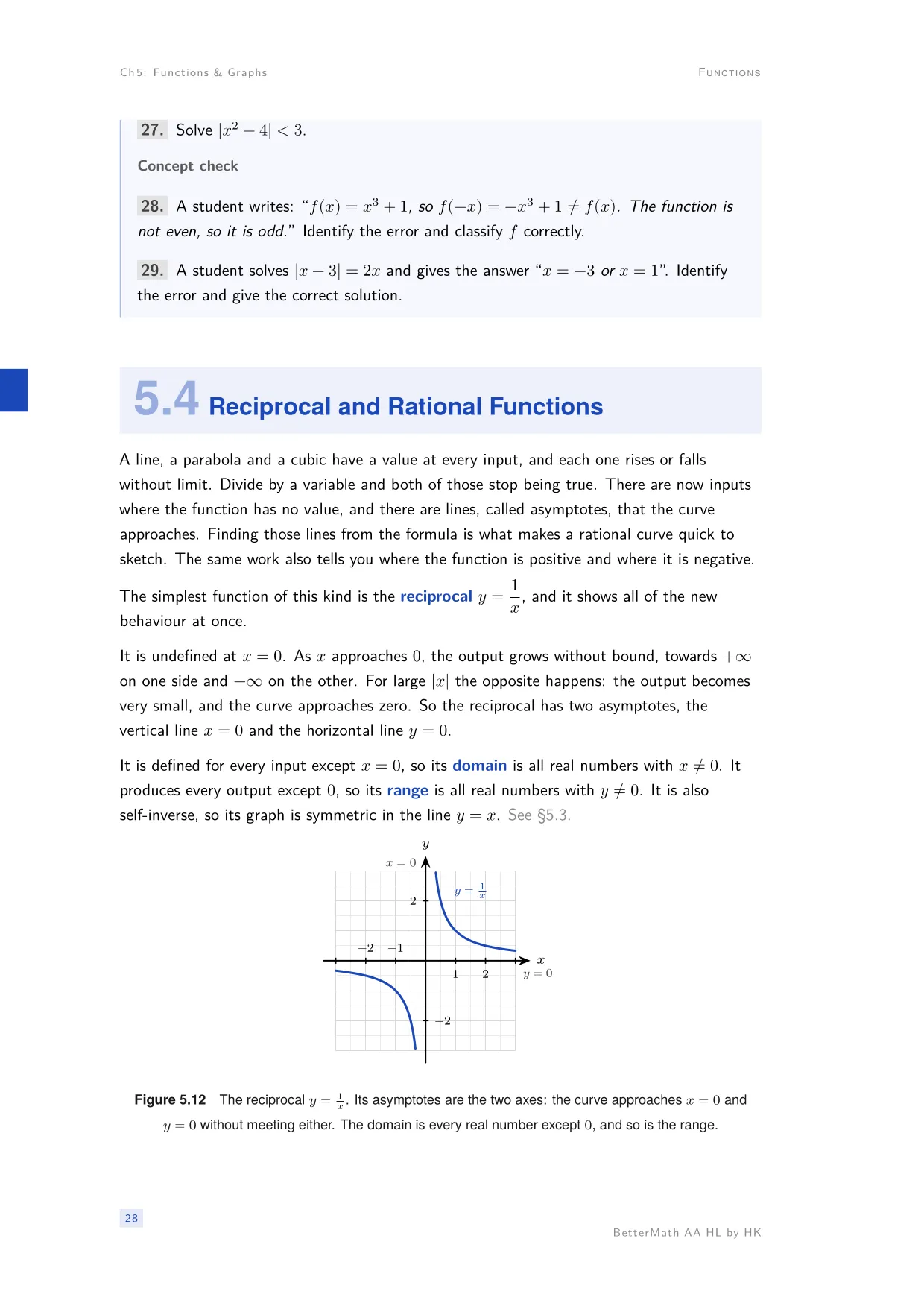 Chapter 5, Functions & Graphs, page 28