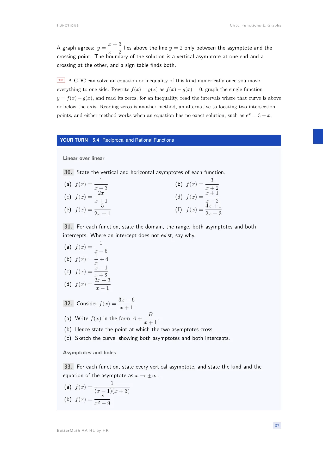 Chapter 5, Functions & Graphs, page 37