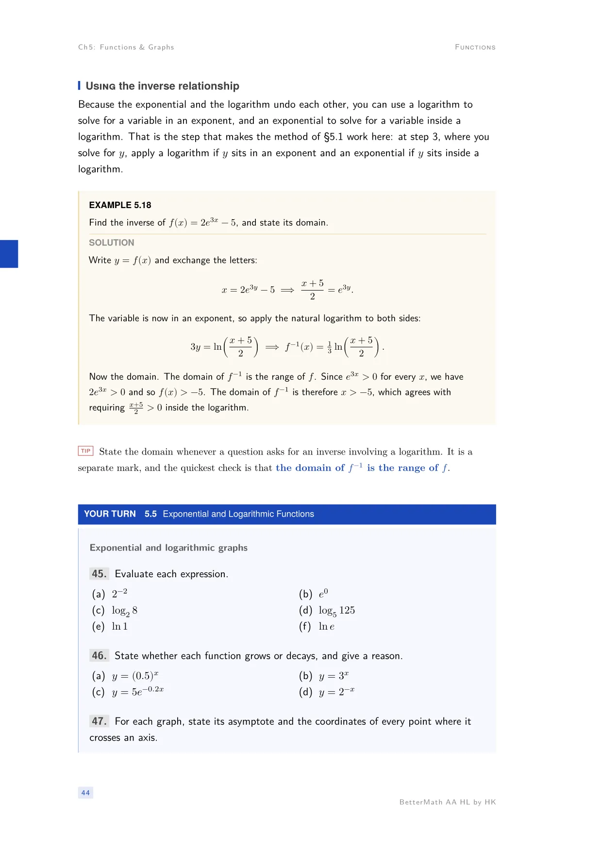 Chapter 5, Functions & Graphs, page 44