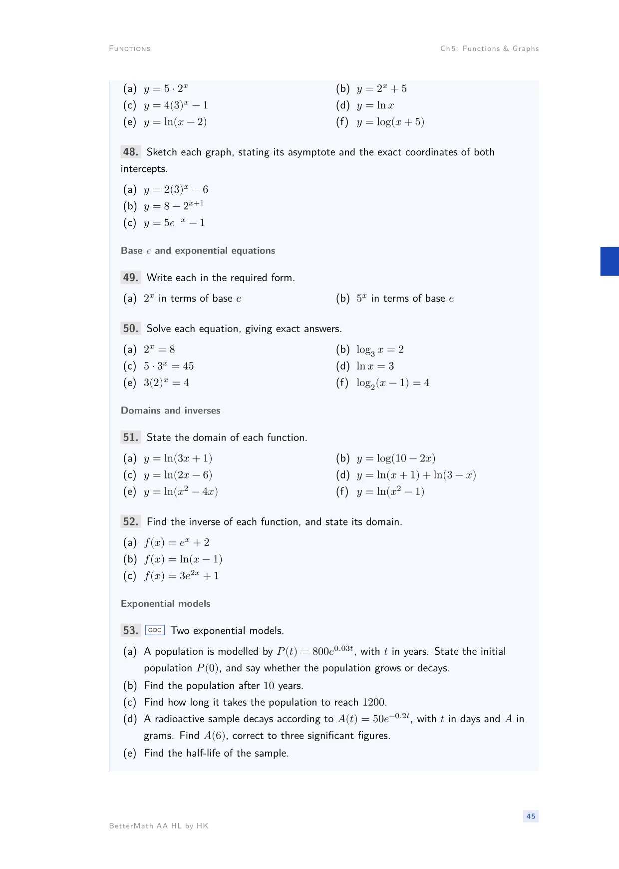 Chapter 5, Functions & Graphs, page 45