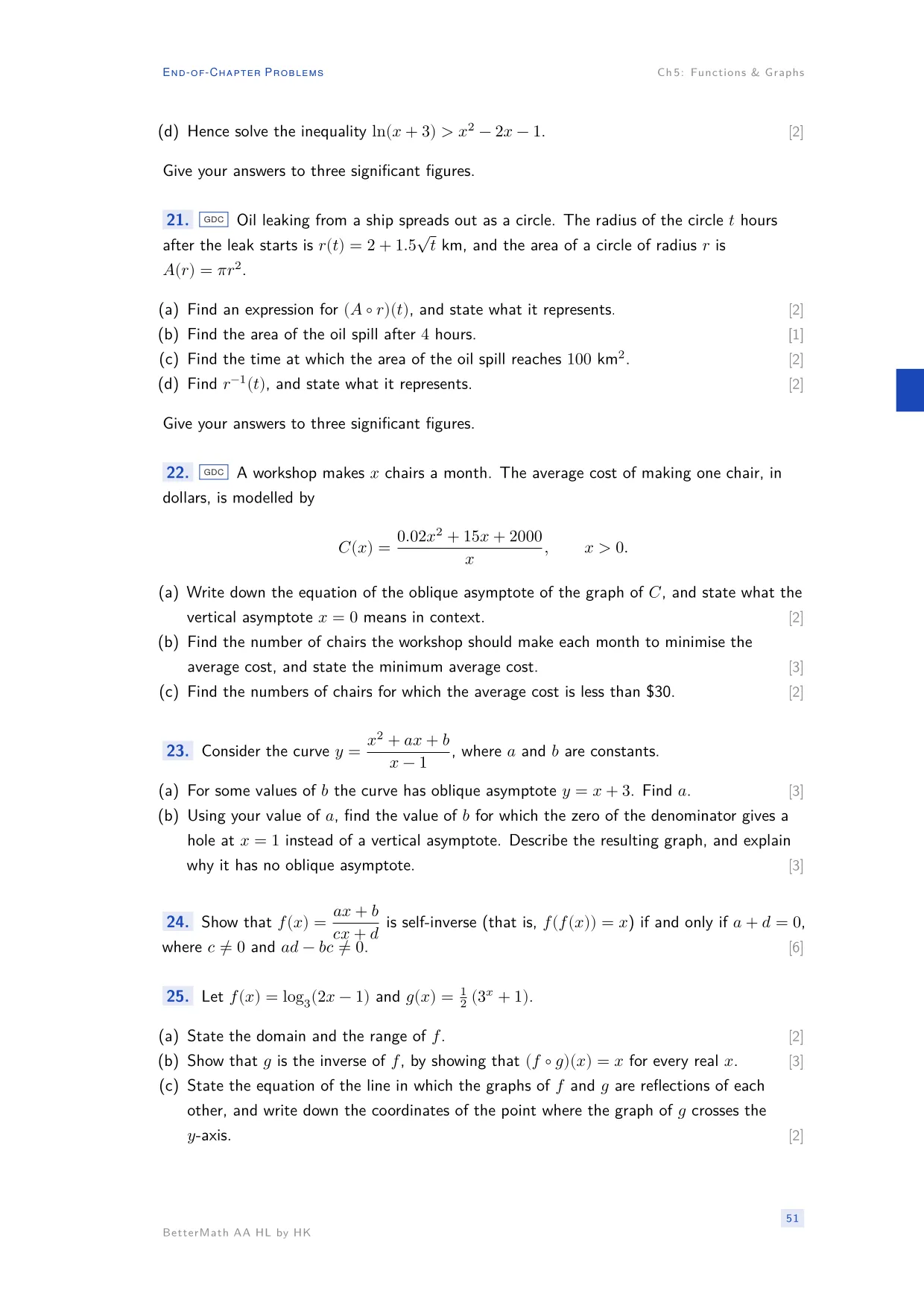 Chapter 5, Functions & Graphs, page 51