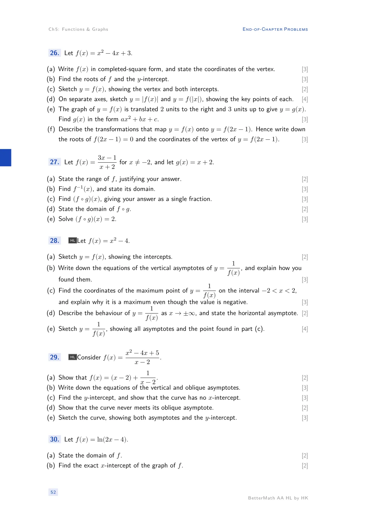Chapter 5, Functions & Graphs, page 52