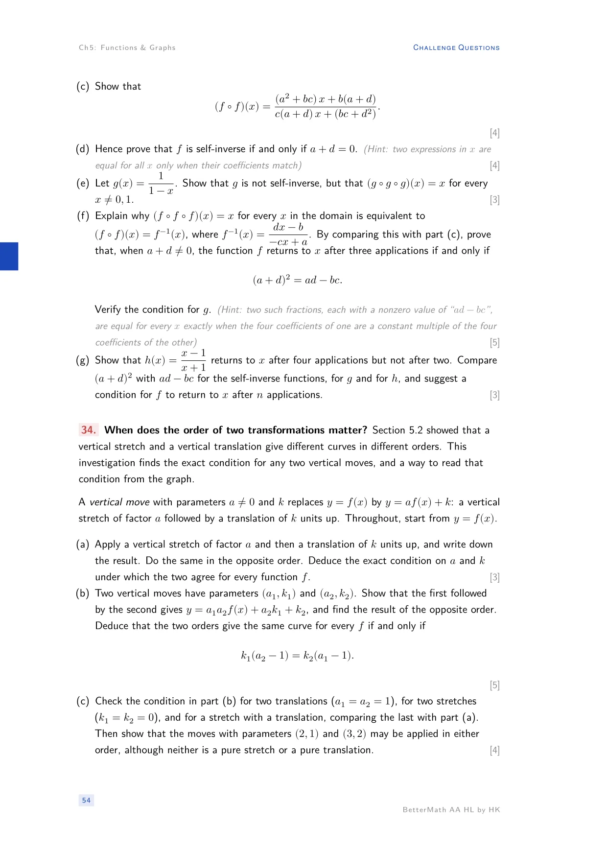 Chapter 5, Functions & Graphs, page 54