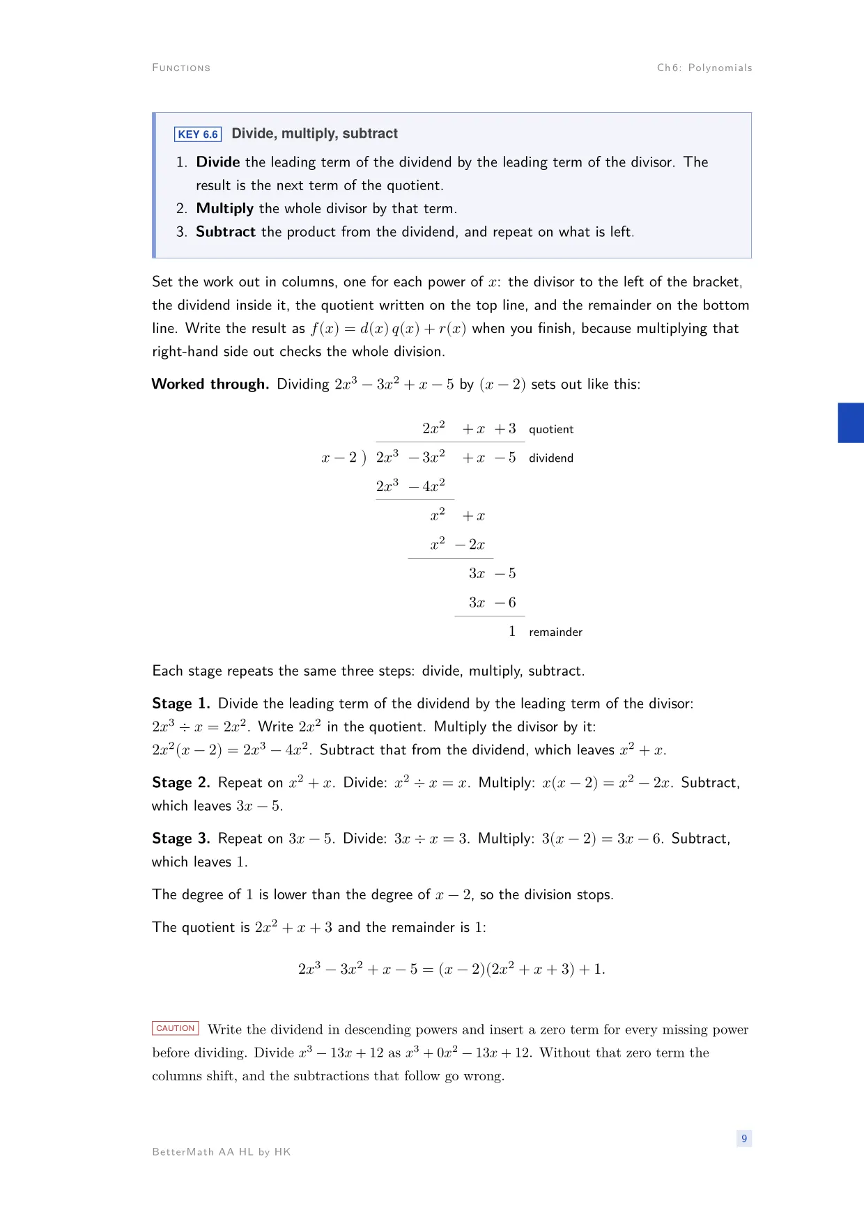 Chapter 6, Polynomials, page 9