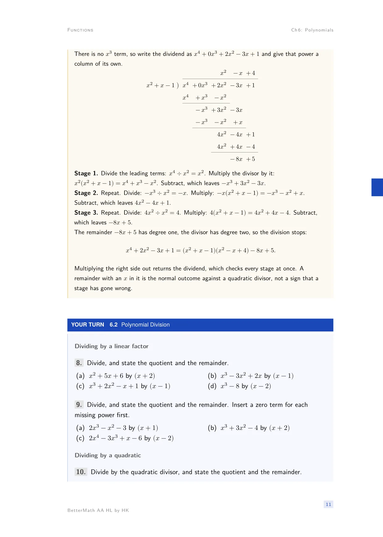Chapter 6, Polynomials, page 11
