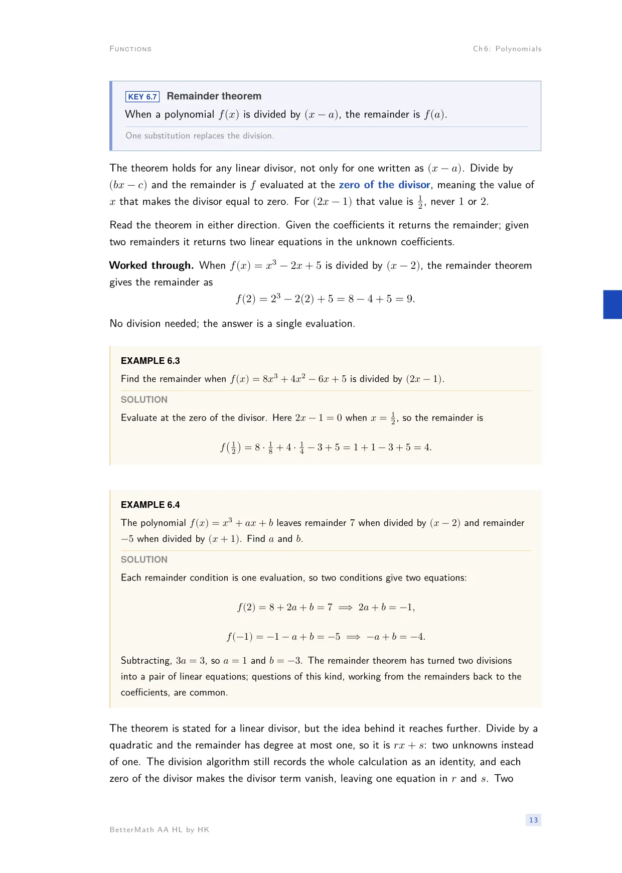 Chapter 6, Polynomials, page 13