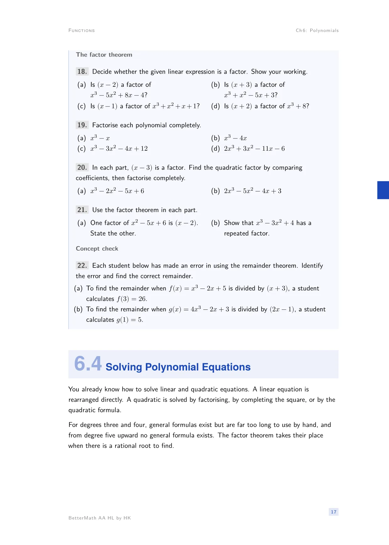 Chapter 6, Polynomials, page 17