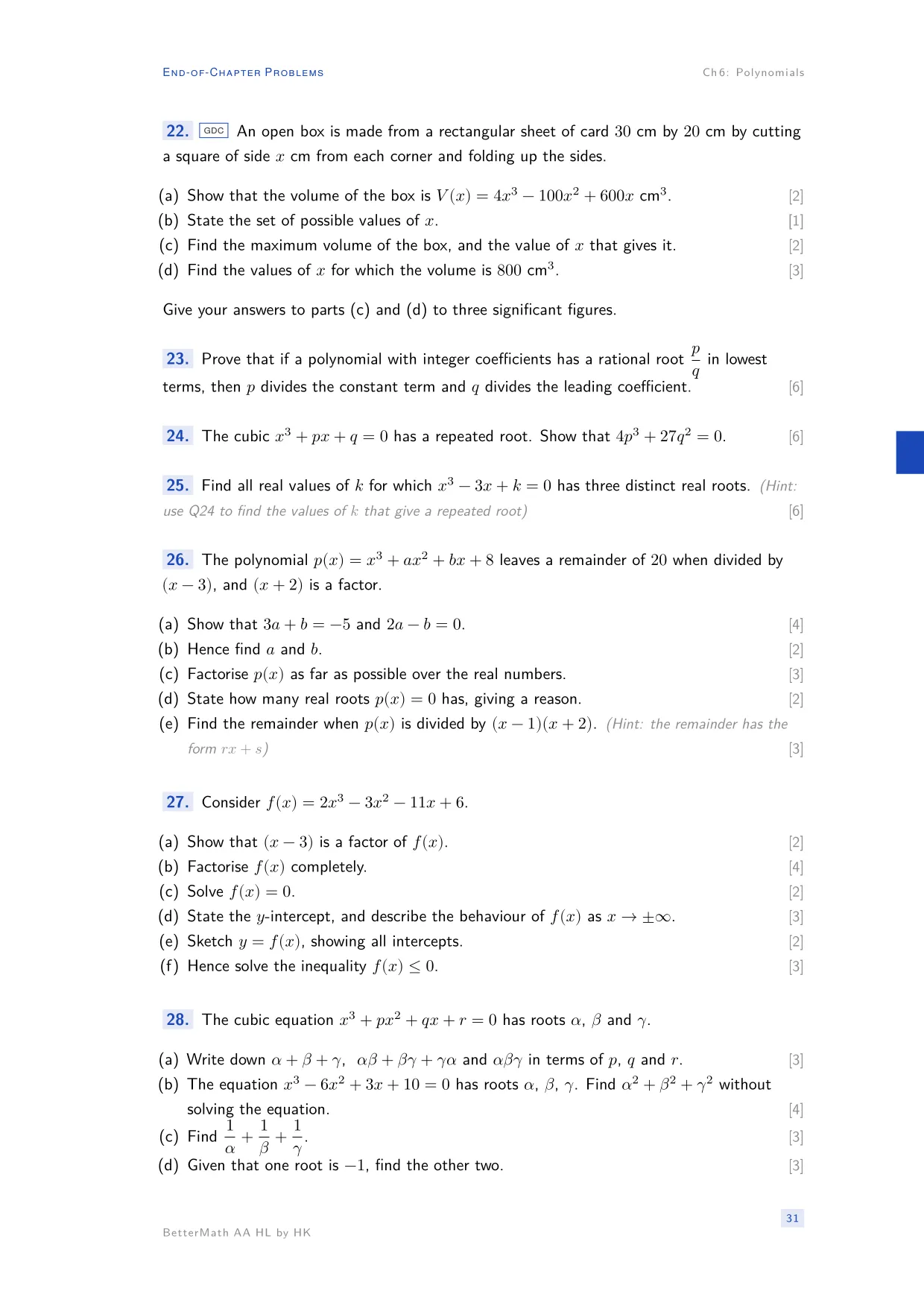 Chapter 6, Polynomials, page 31