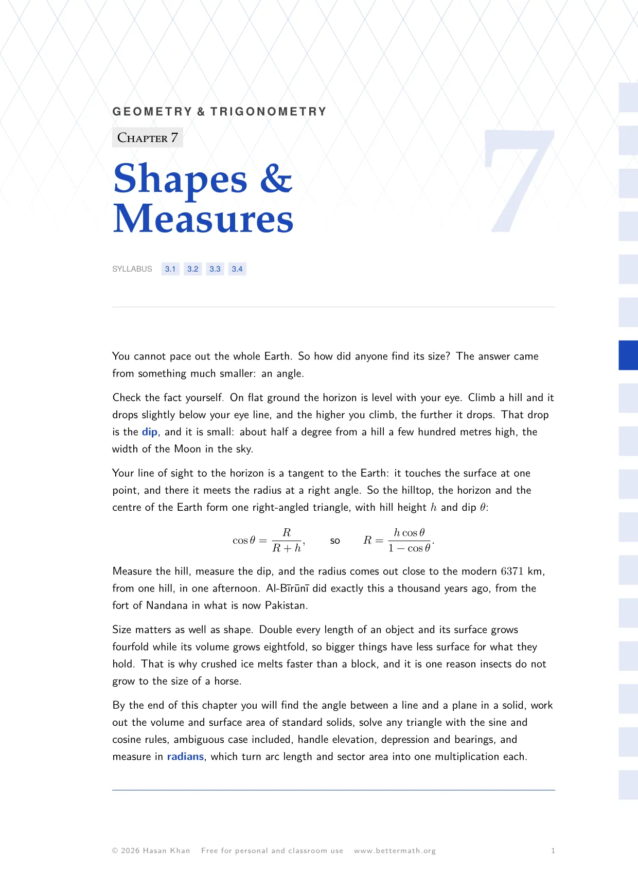 Chapter 7, Shapes & Measures, page 1