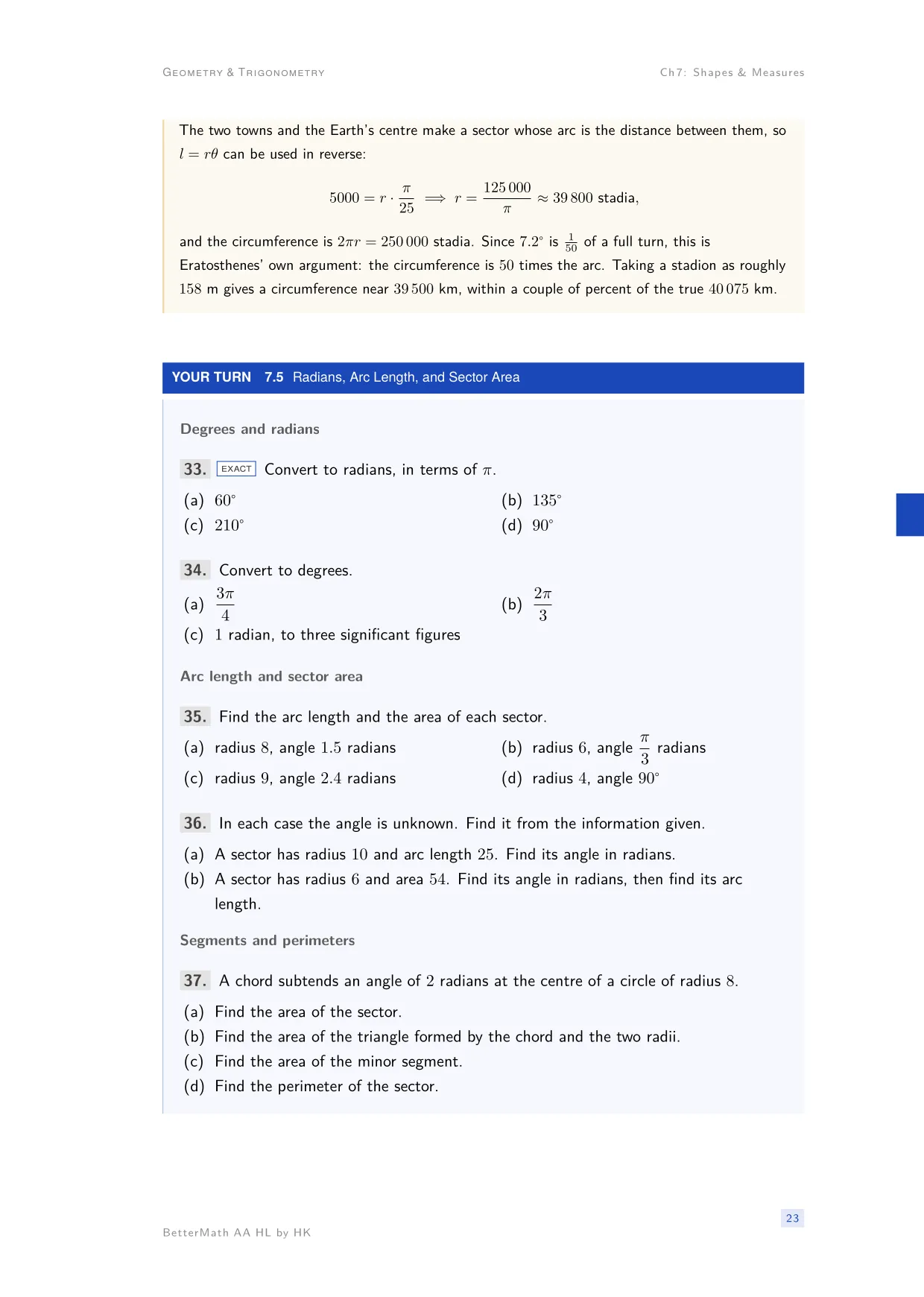 Chapter 7, Shapes & Measures, page 23