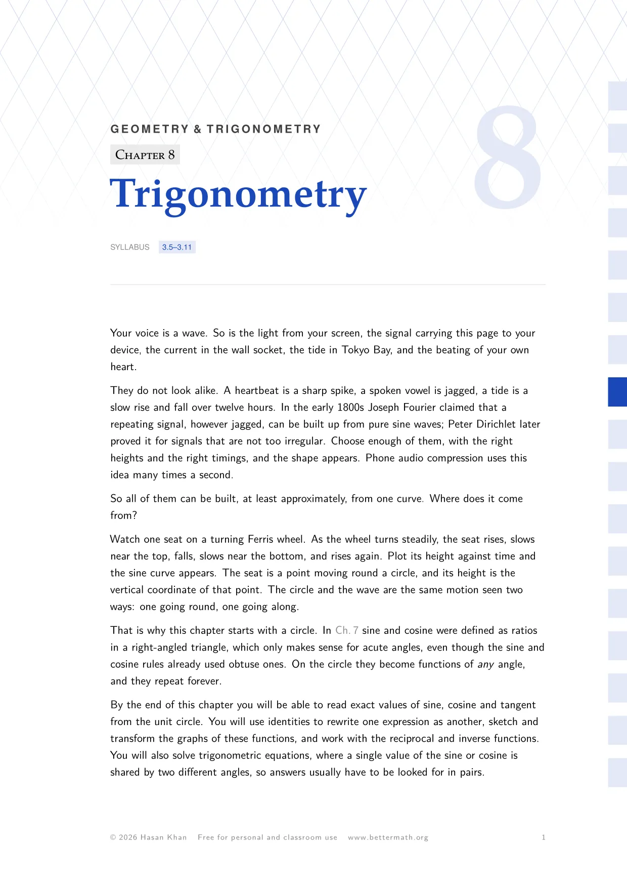 Chapter 8, Trigonometry, page 1