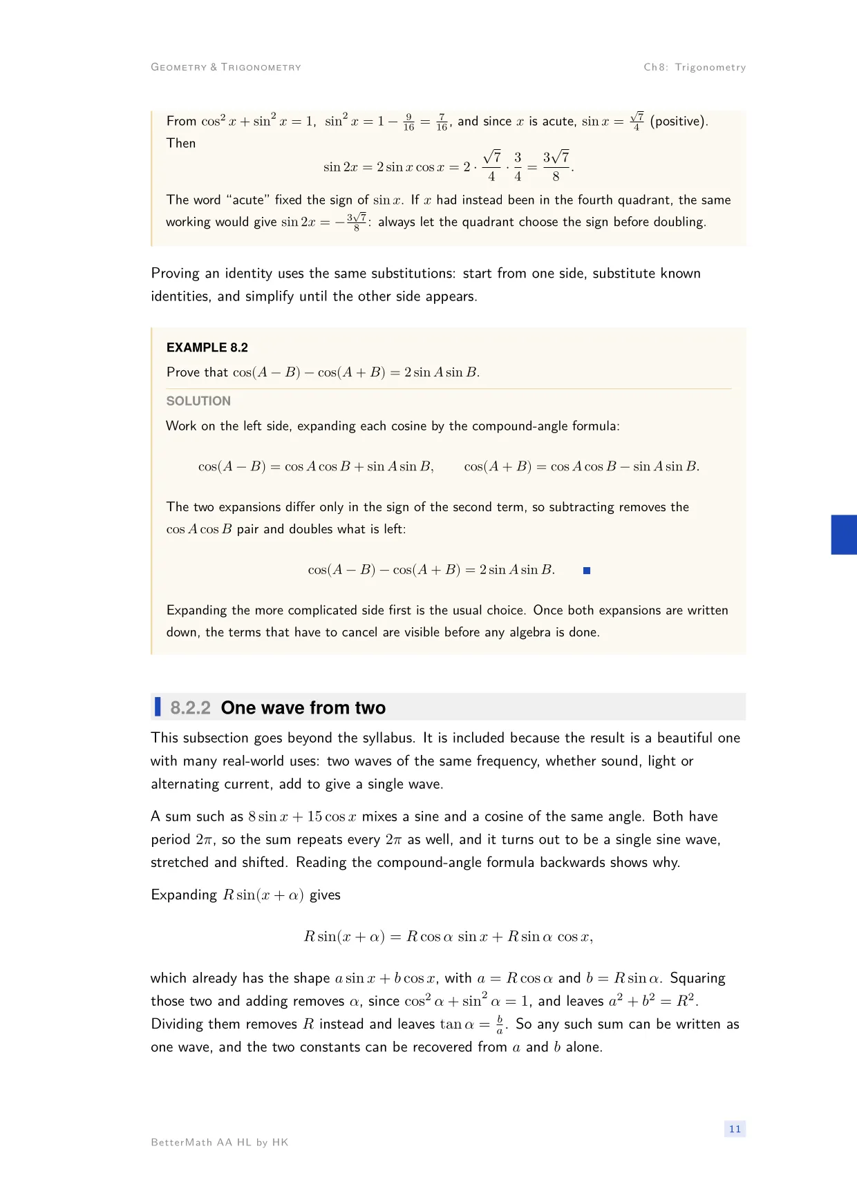 Chapter 8, Trigonometry, page 11