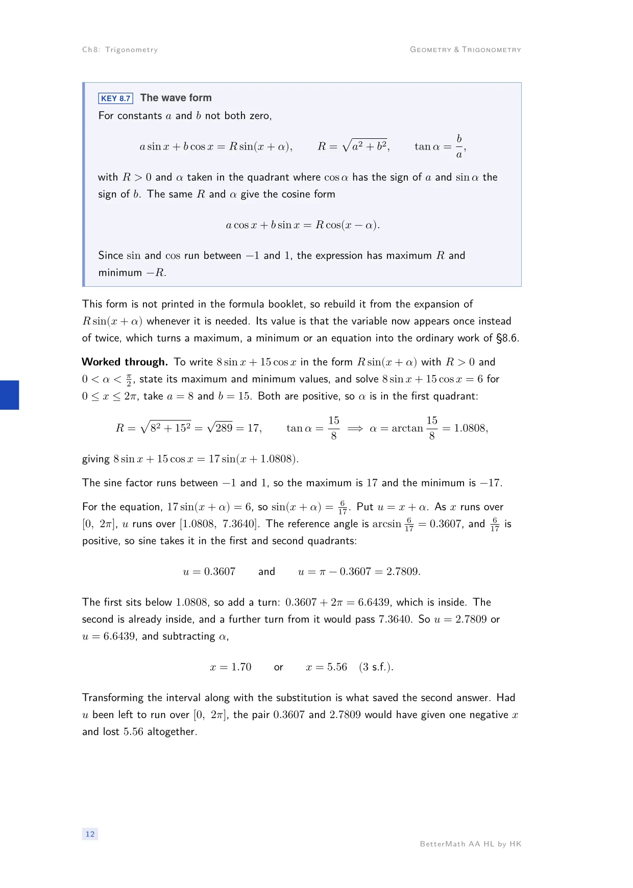 Chapter 8, Trigonometry, page 12