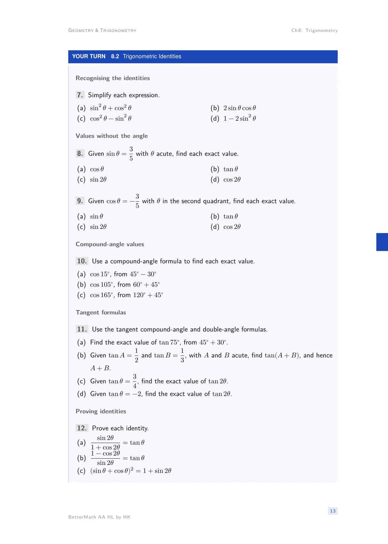 Chapter 8, Trigonometry, page 13