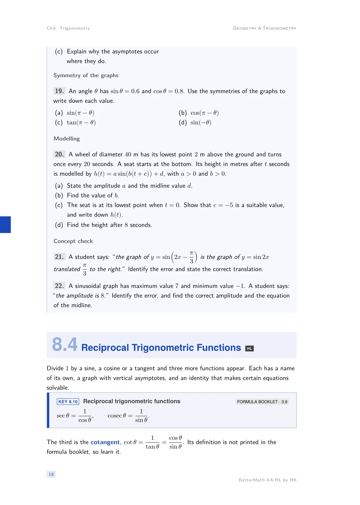 Chapter 8, Trigonometry, page 18