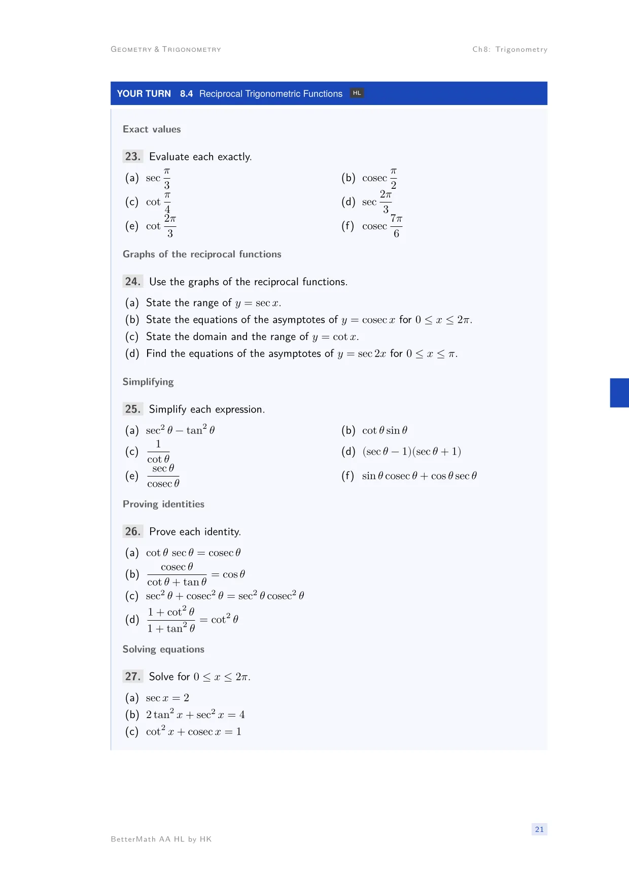 Chapter 8, Trigonometry, page 21