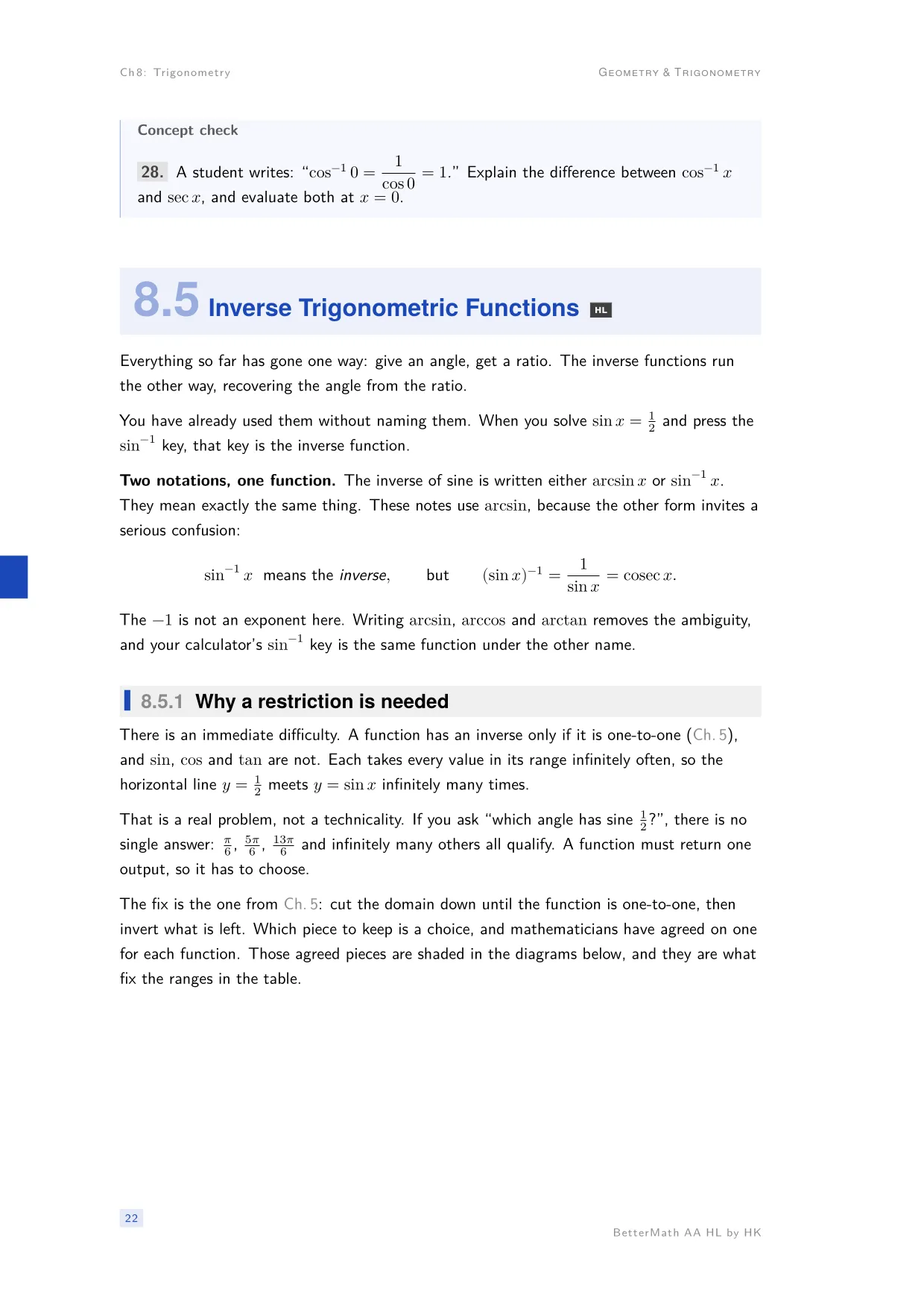Chapter 8, Trigonometry, page 22